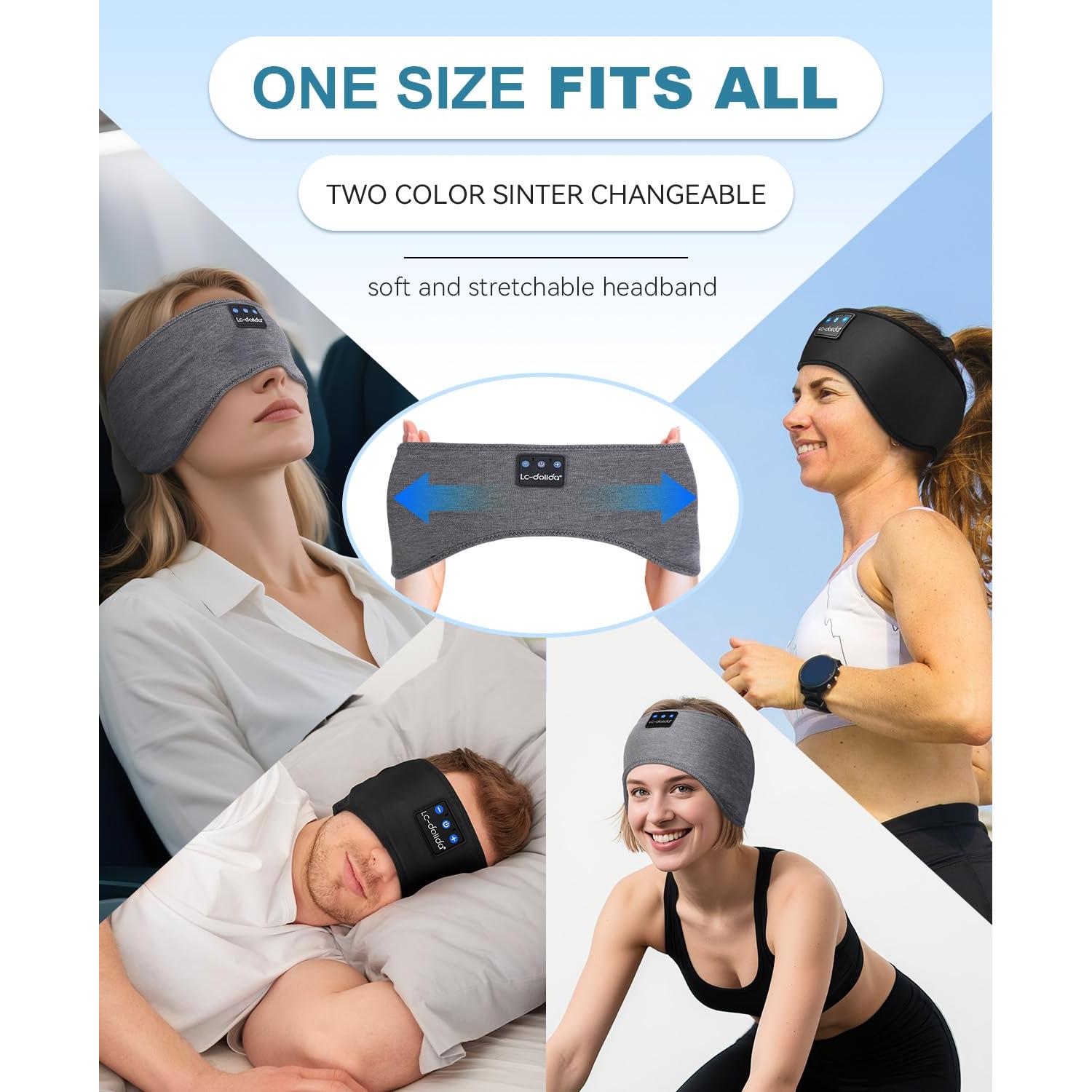 Auriculares para dormir Bluetooth LC-dolida 2-Pack Diadema