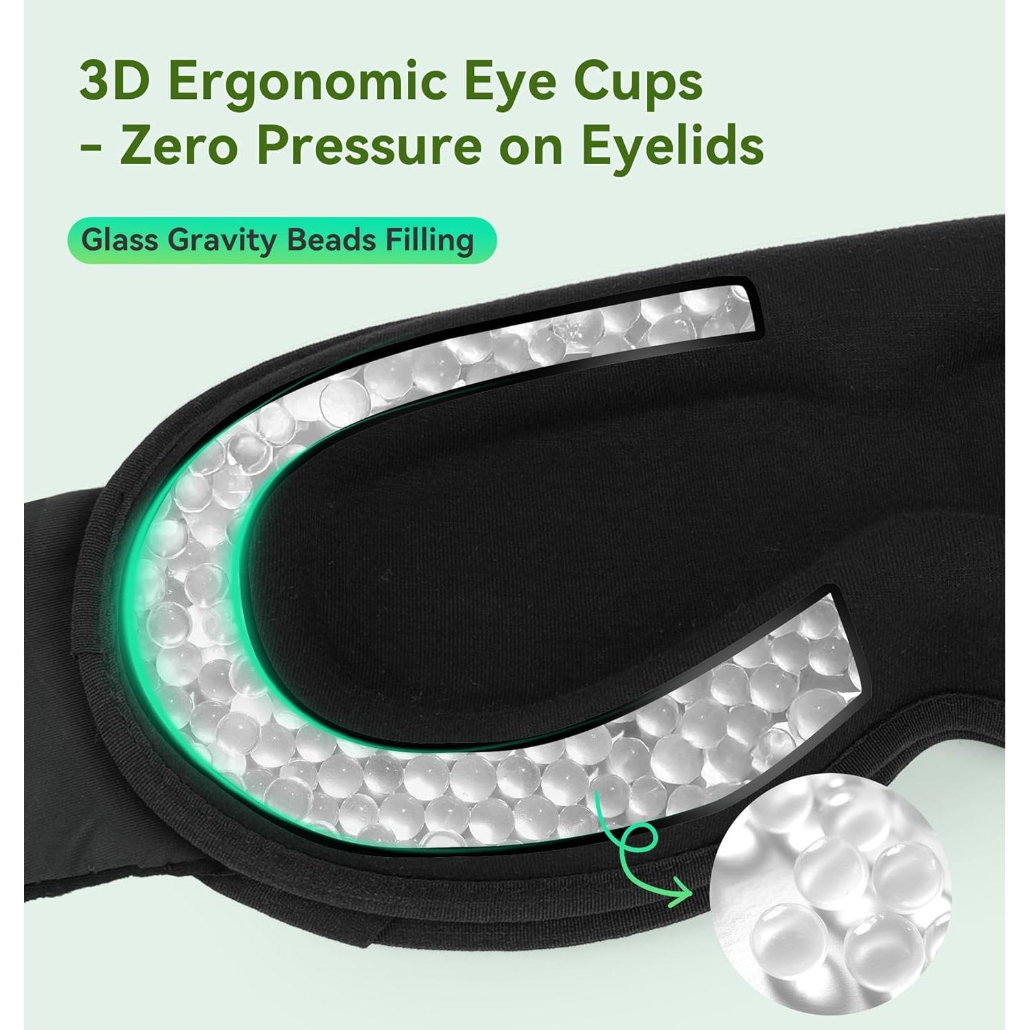 Máscara de Sueño Bluetooth LC-dolida con Peso 3D Negra