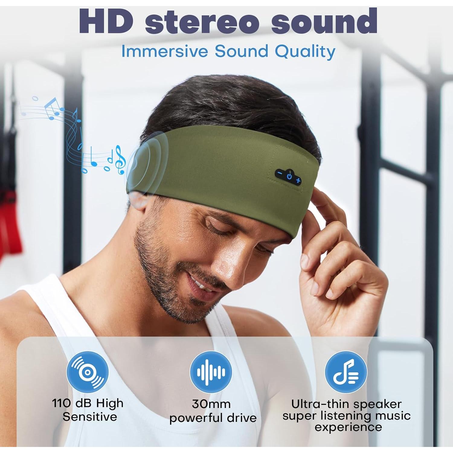 Auriculares Bluetooth para dormir TOPIEI BR008 Oliva 14h