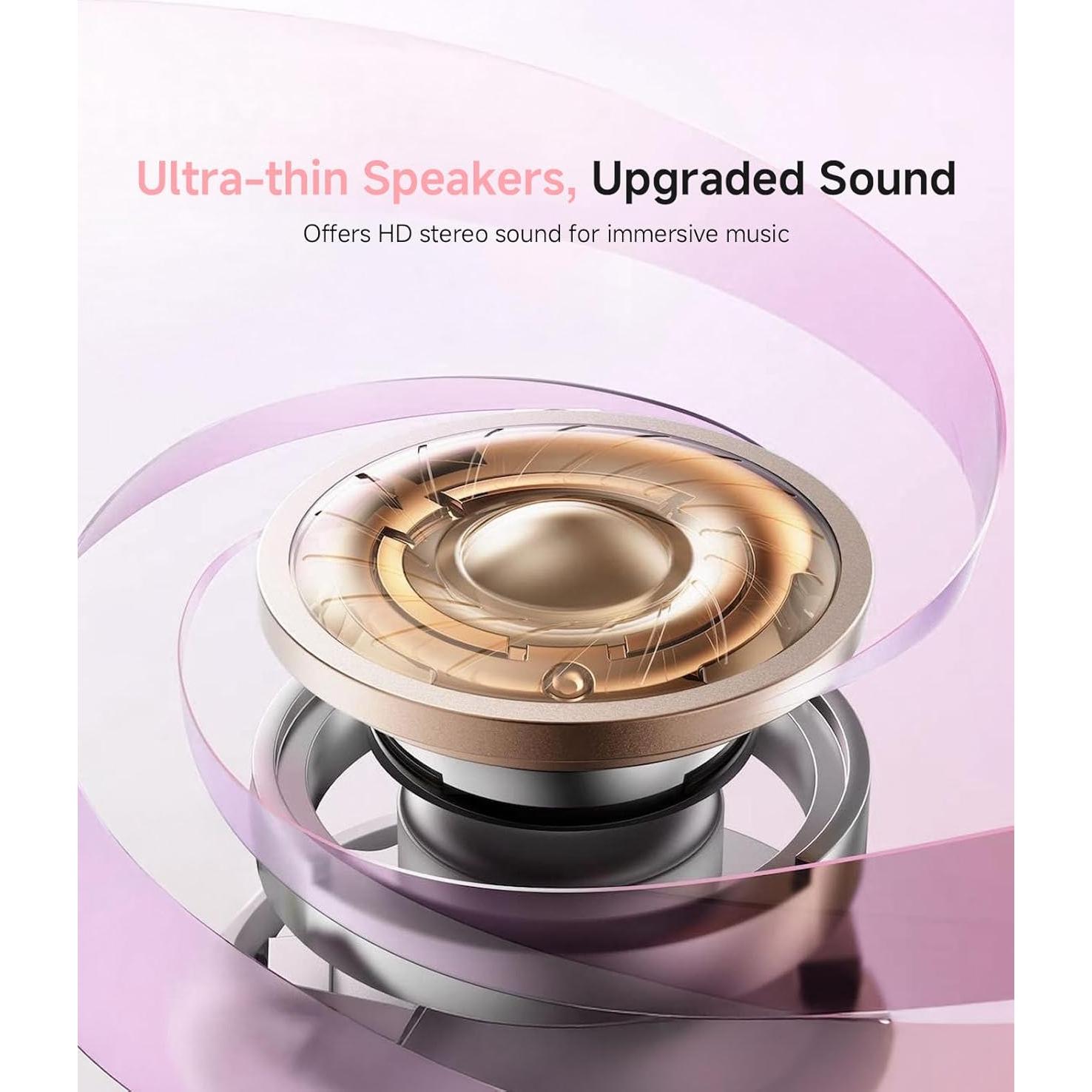 Auriculares para dormir Voerou Bluetooth 5.4, máscara 3D rosa