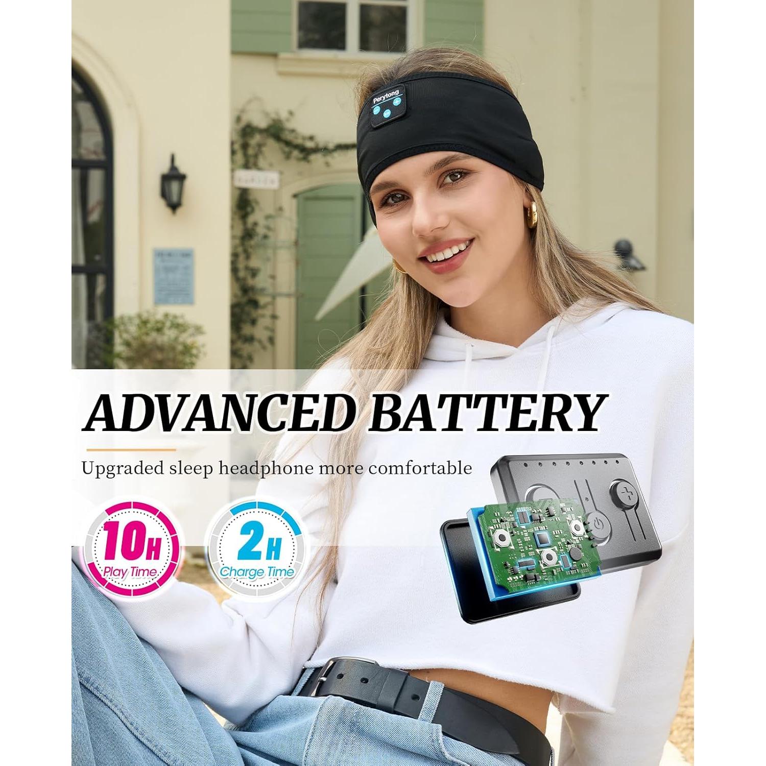 Pack de 2 Auriculares Inalámbricos para Dormir Perytong HD