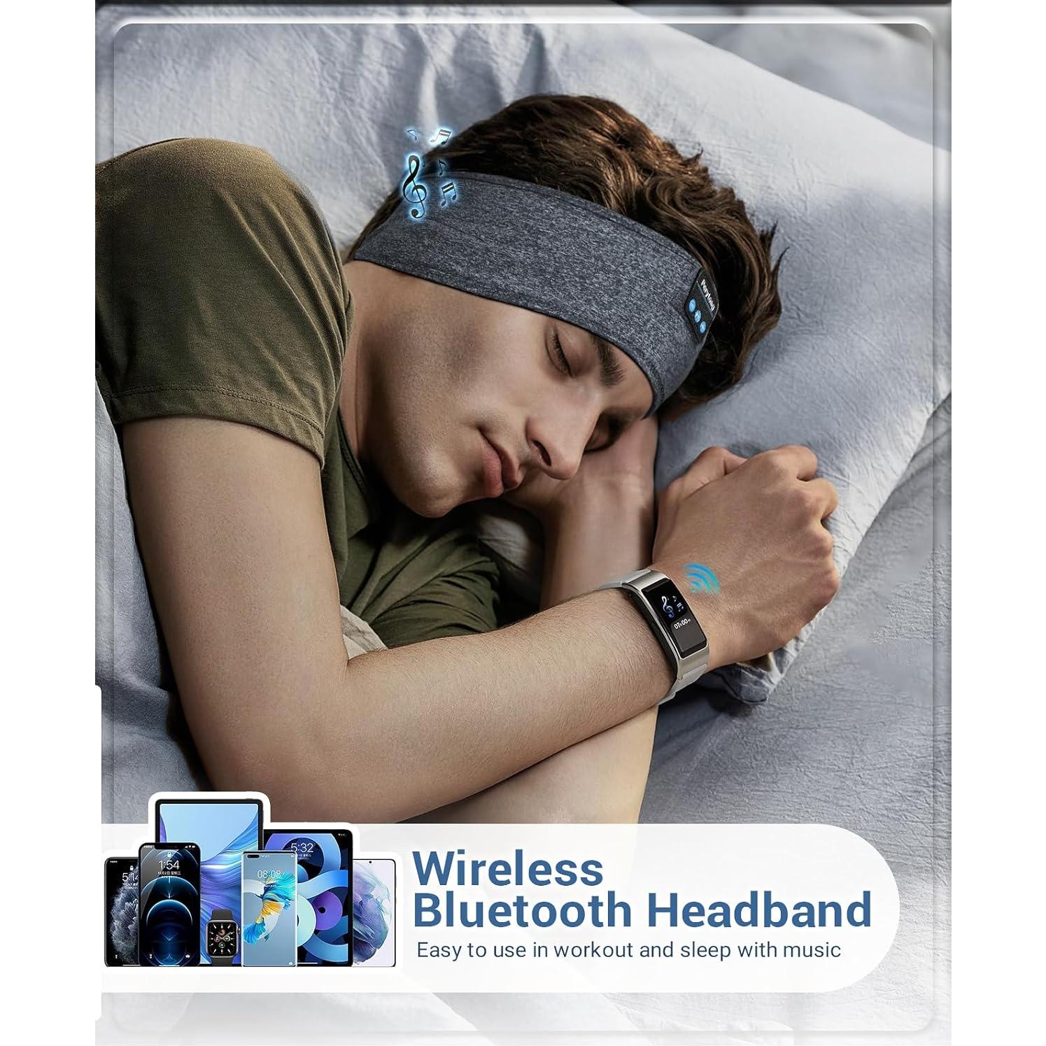 Auriculares Bluetooth para Dormir Perytong - Banda Ajustable con Micrófono