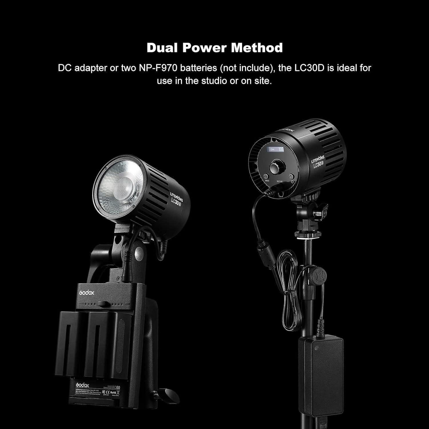 Godox LC30D Luz LED de Mesa 5600K 33W con Efectos FX