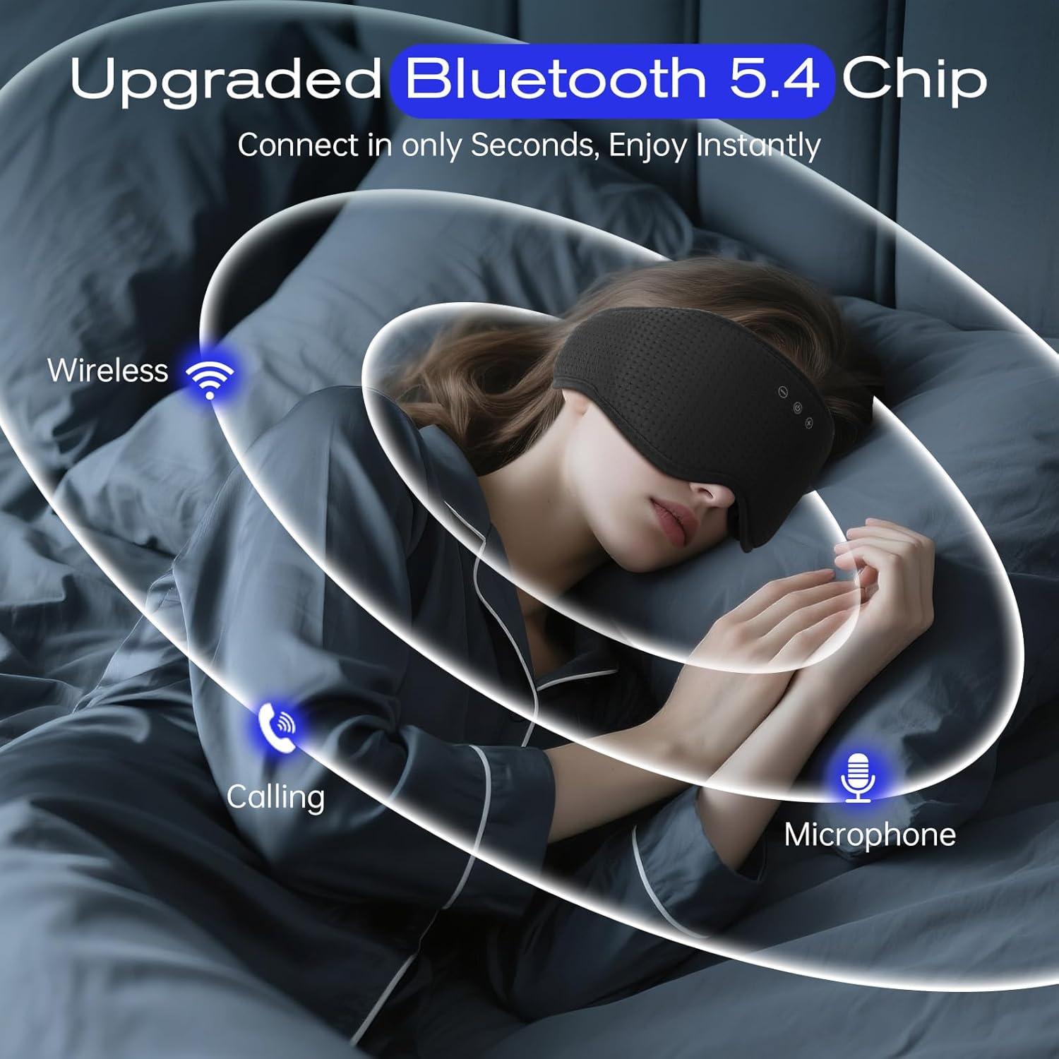Máscara para dormir Bluetooth ZHENYEMEI 3D con auriculares