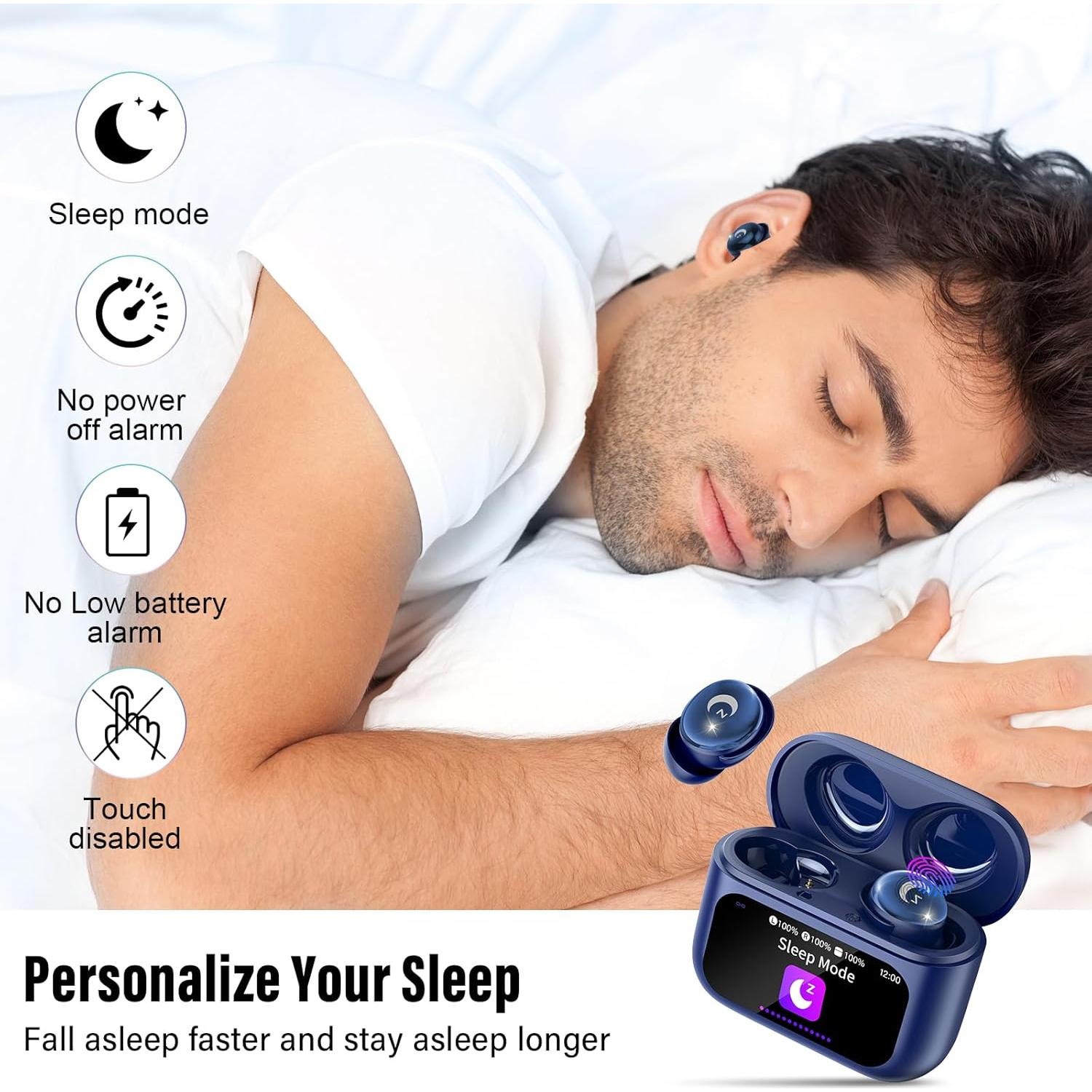 Auriculares para dormir Bluetooth 5.4 L8 Pro IPX7 Azul