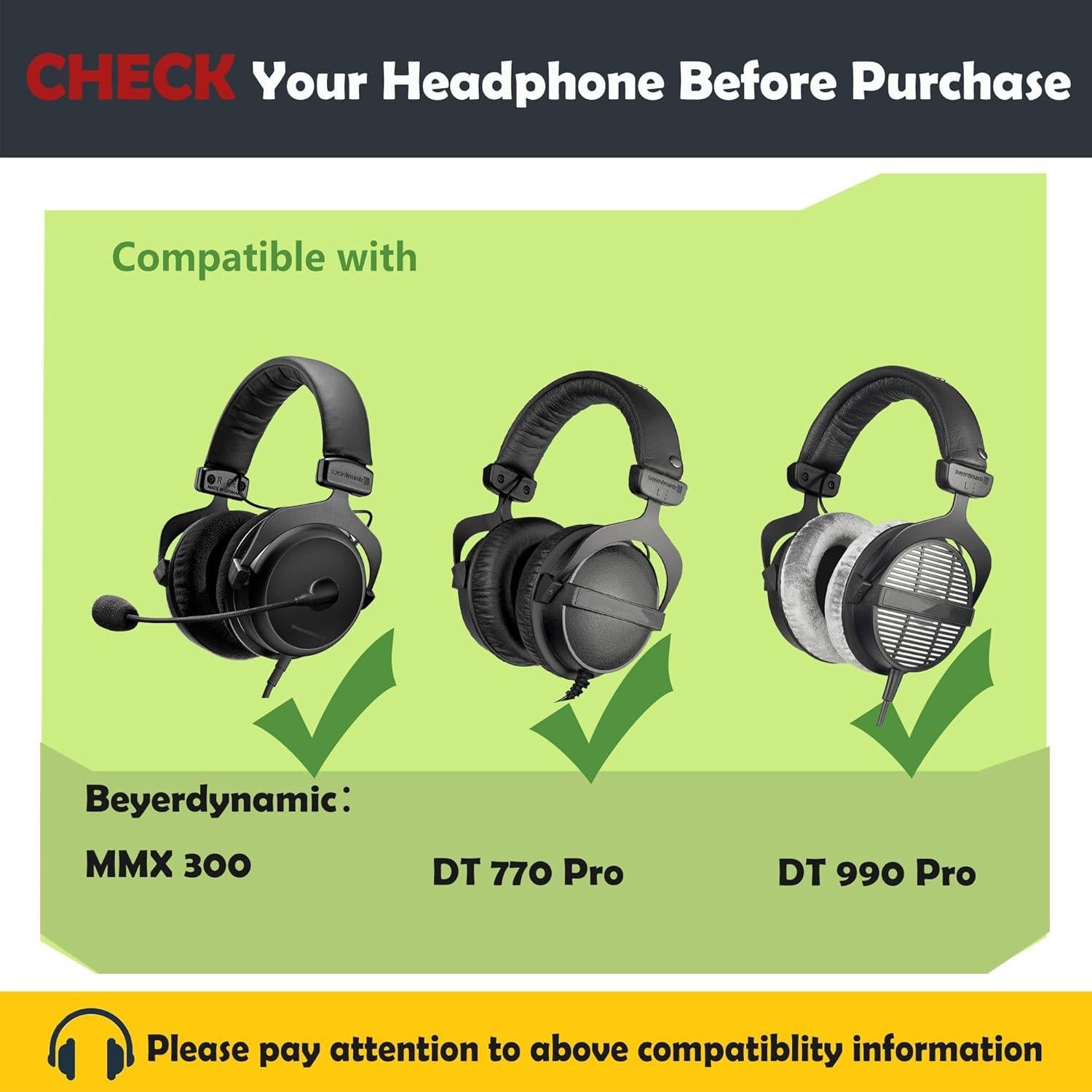 Cojín de Reemplazo Beyerdynamic DT 770 Pro MMX 300 Cuero