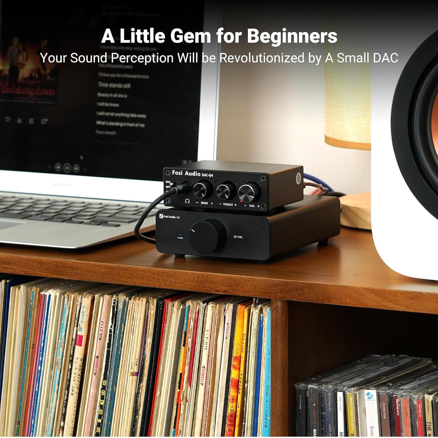 Fosi Audio Q4 DAC Amplificador de Auriculares 24bit/192kHz