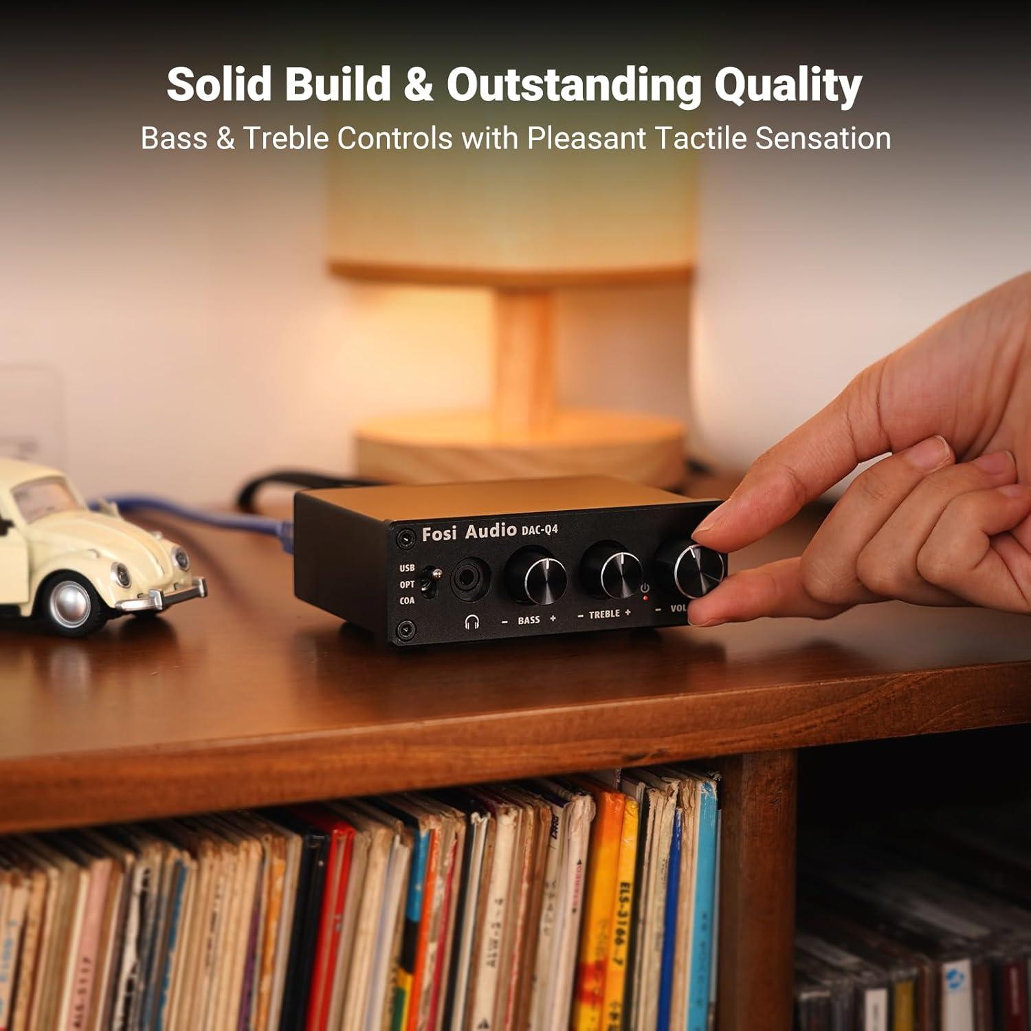 Fosi Audio Q4 DAC Amplificador de Auriculares 24bit/192kHz
