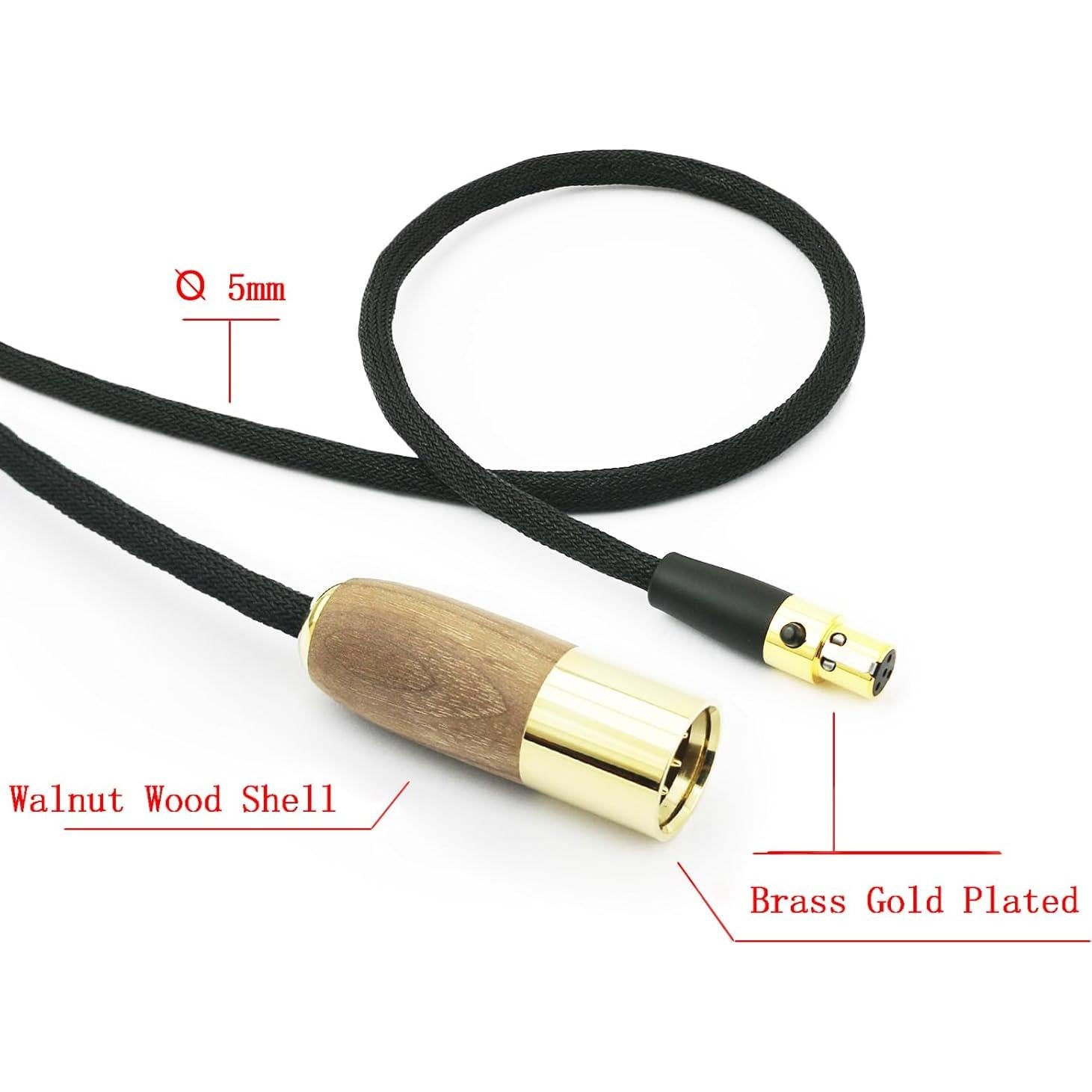 Cable de Reemplazo NewFantasia 4-pin XLR Balanceado 2m para Sennheiser HD490 PRO