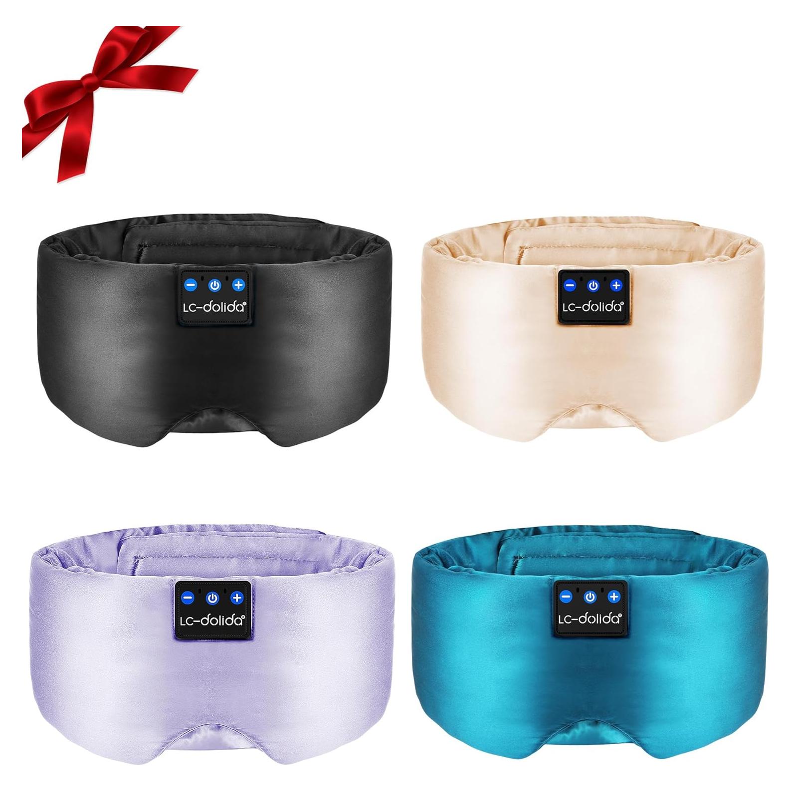 Máscara de Sueño de Seda LC-dolida con Auriculares Bluetooth 5.4
