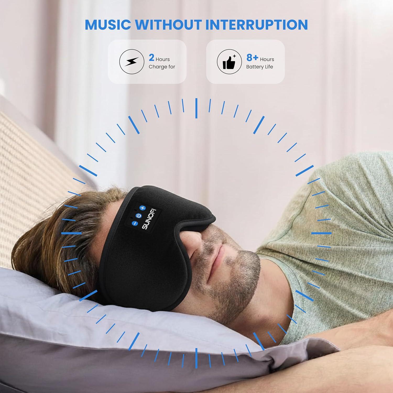 Máscara de Sueño Bluetooth SunoFi 3D con Auriculares HD