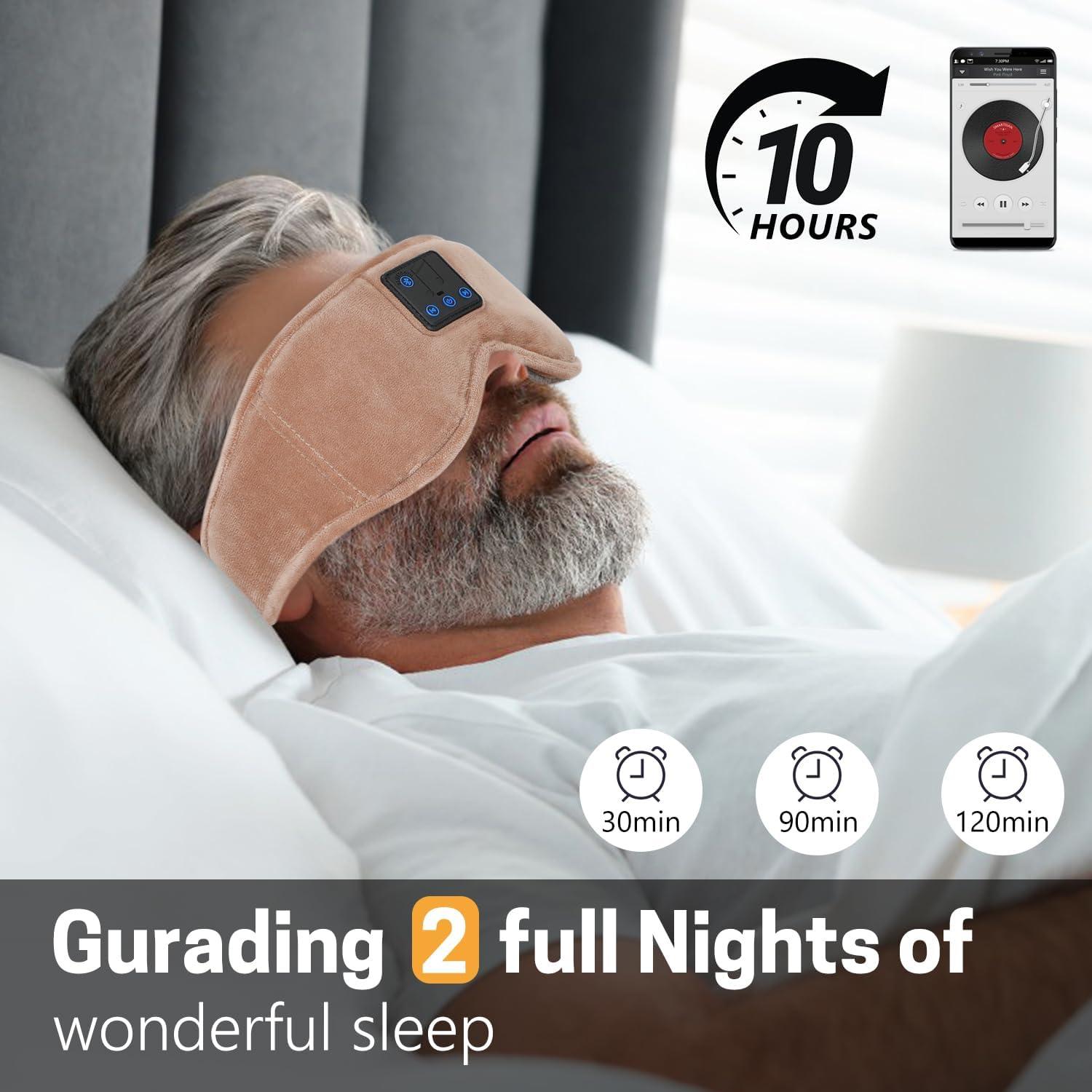 Máscara para dormir Bluetooth GNEGNI 3D con altavoces estéreo