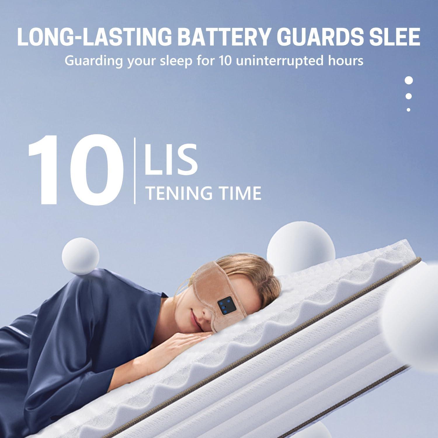 Máscara para dormir Bluetooth GNEGNI 3D con altavoces estéreo