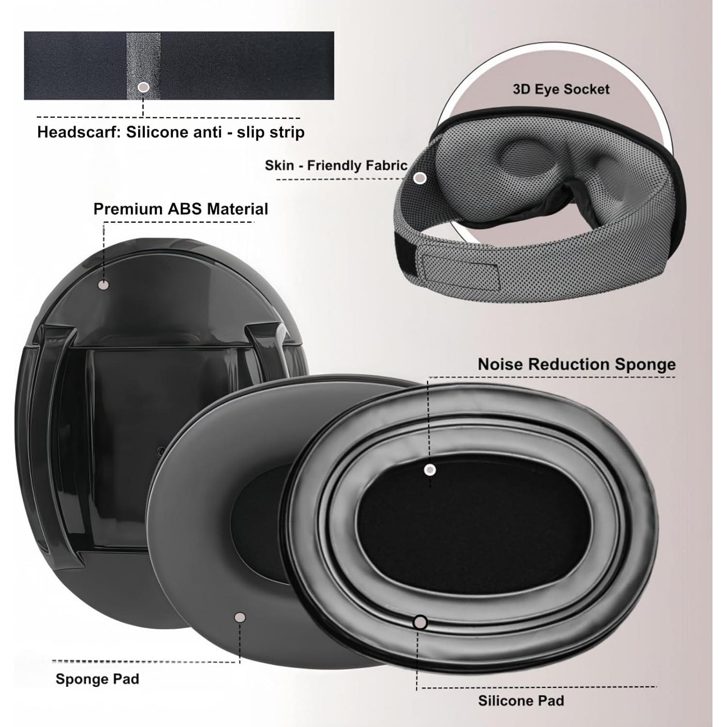Juego de tapones para oídos y máscara para dormir ZOZZGO
