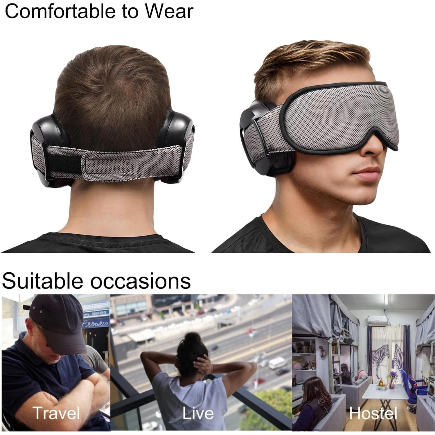 Juego de tapones para oídos y máscara para dormir ZOZZGO