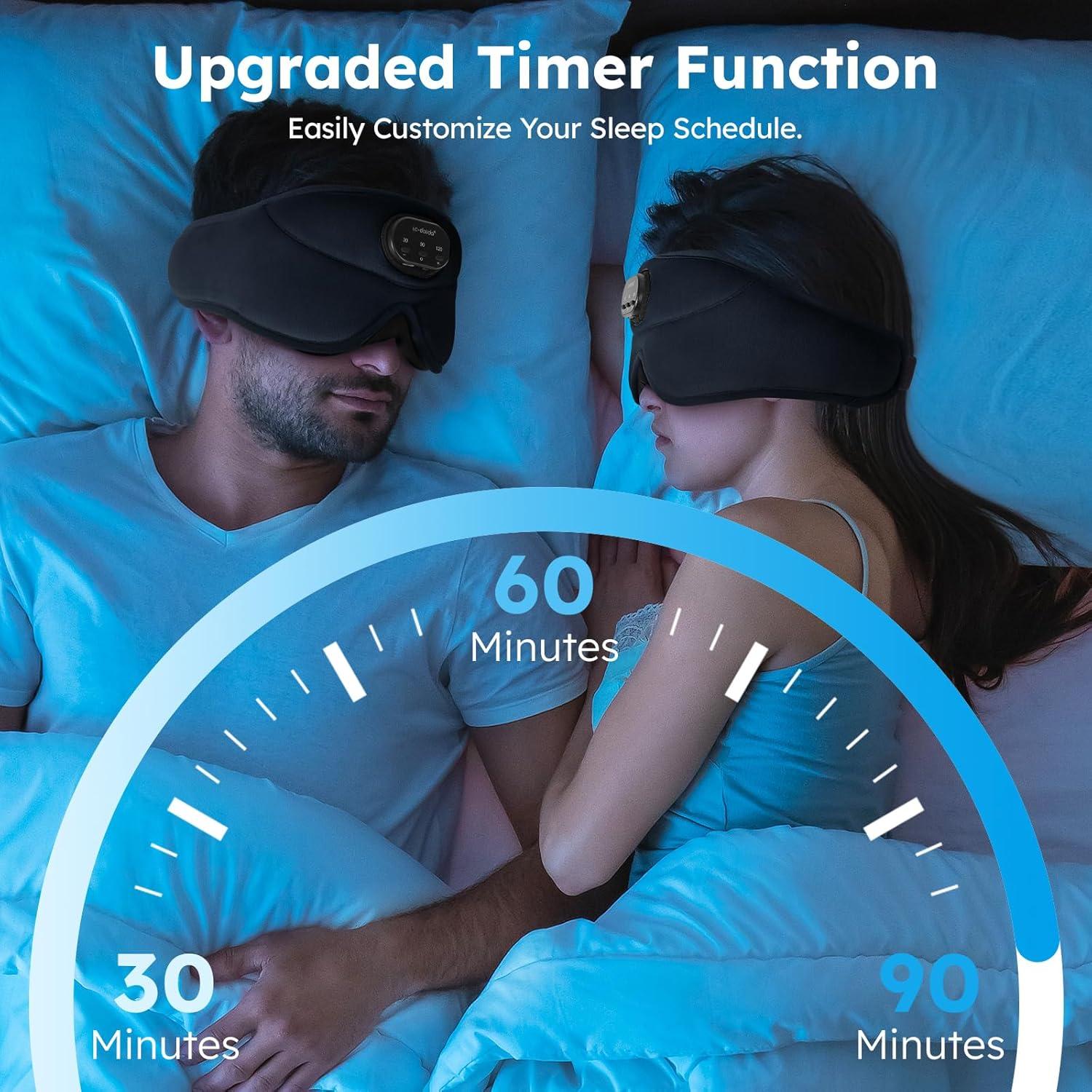 Máscara de Sueño Bluetooth LC-dolida con Ruido Blanco y Seda