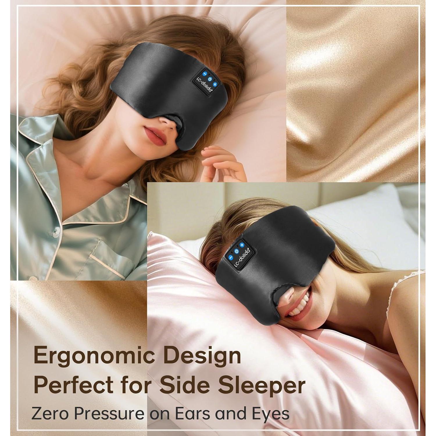 Máscara de Sueño Bluetooth LC-dolida con Ruido Blanco y Seda