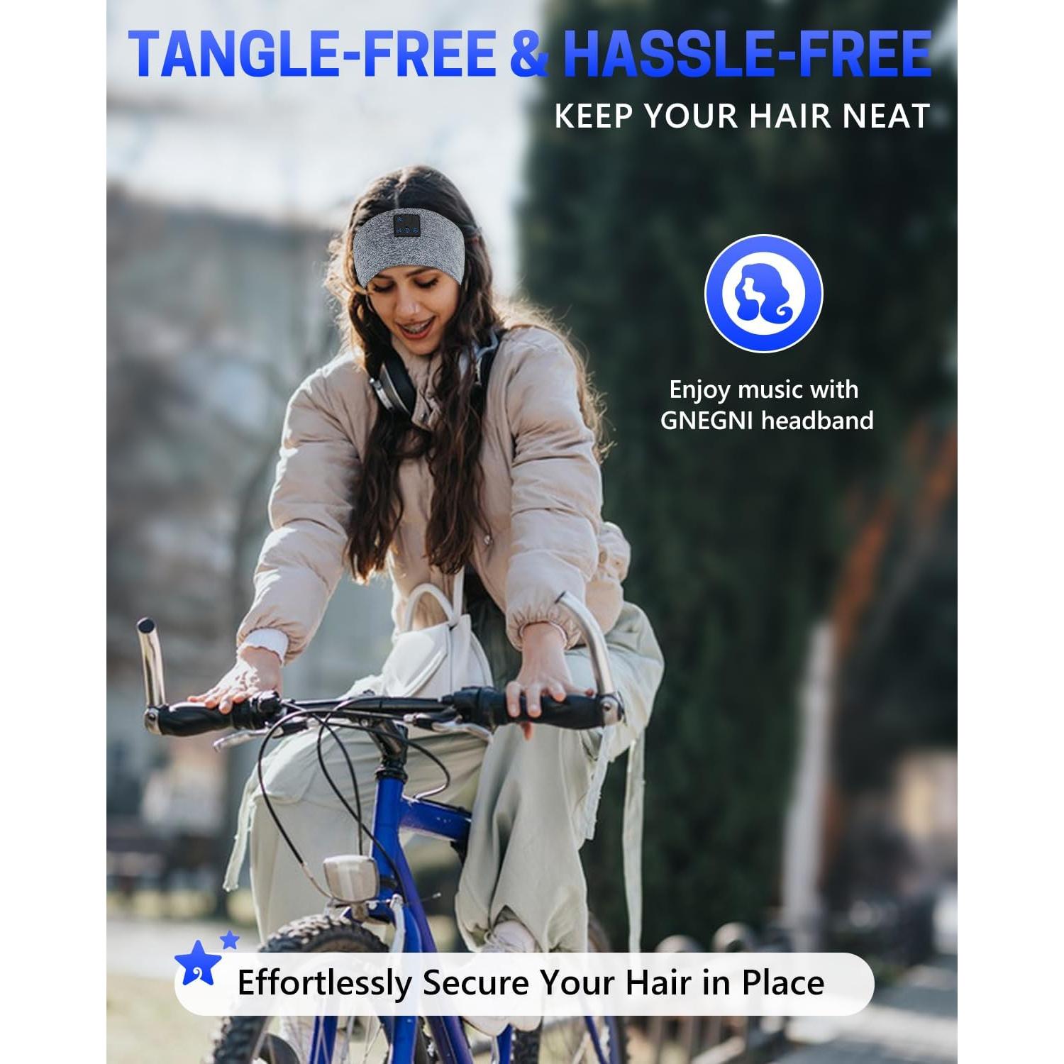 Auriculares para Dormir Bluetooth GNEGNI Diadema Ultra-Fina