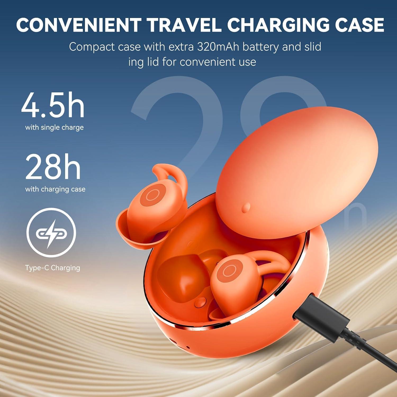 Auriculares para Dormir Sleepals Micro Naranja - Reducción de Ruido