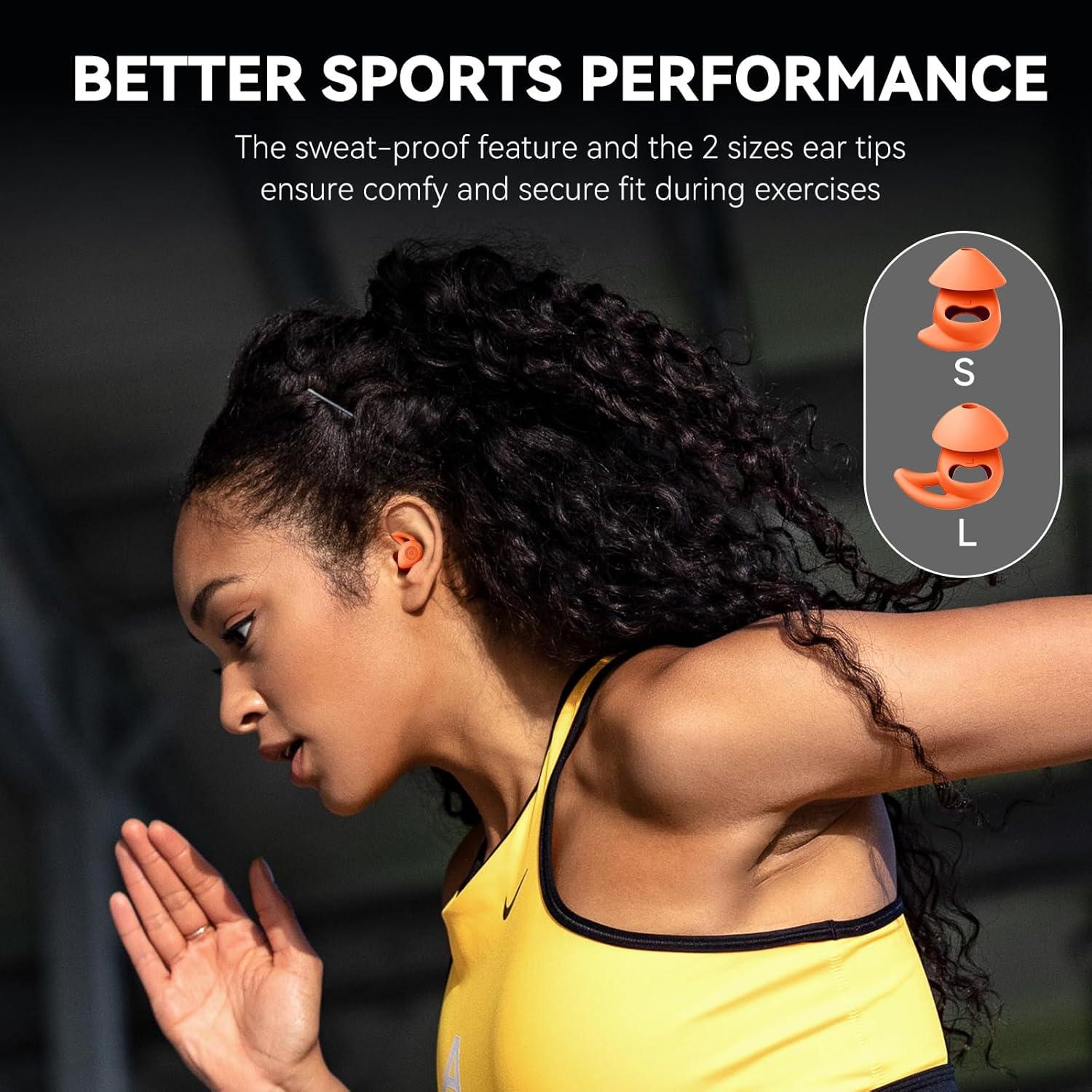 Auriculares para Dormir Sleepals Micro Naranja - Reducción de Ruido