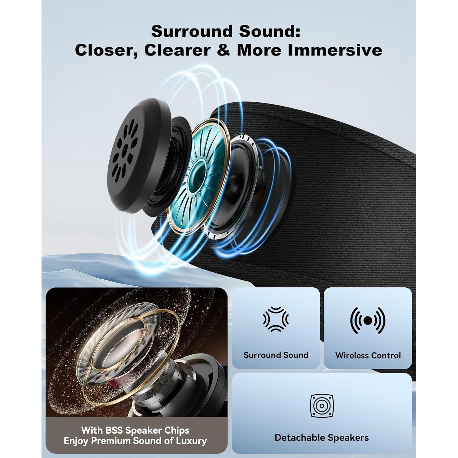 Auriculares Inalámbricos MUSICOZY para Dormir Bluetooth 5.4