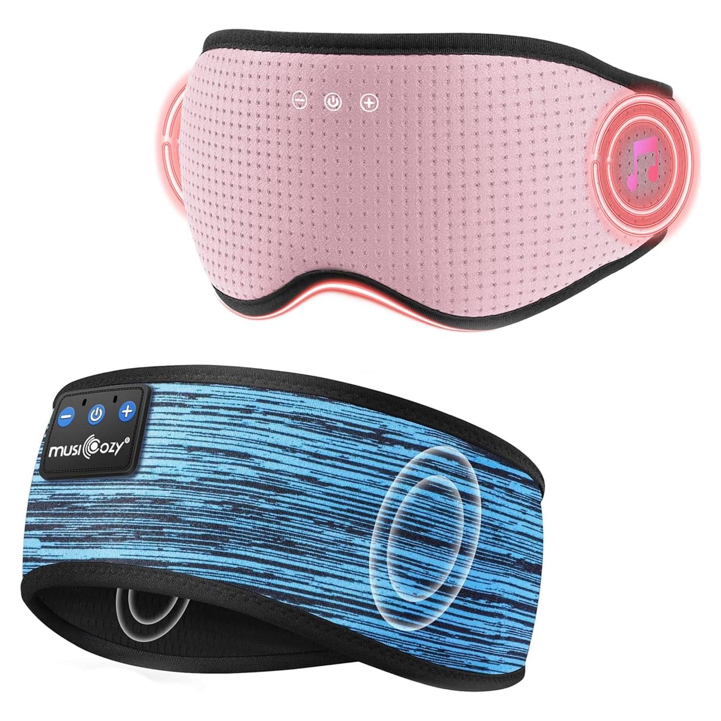 Auriculares Bluetooth MUSICOZY para Dormir con Máscara 3D