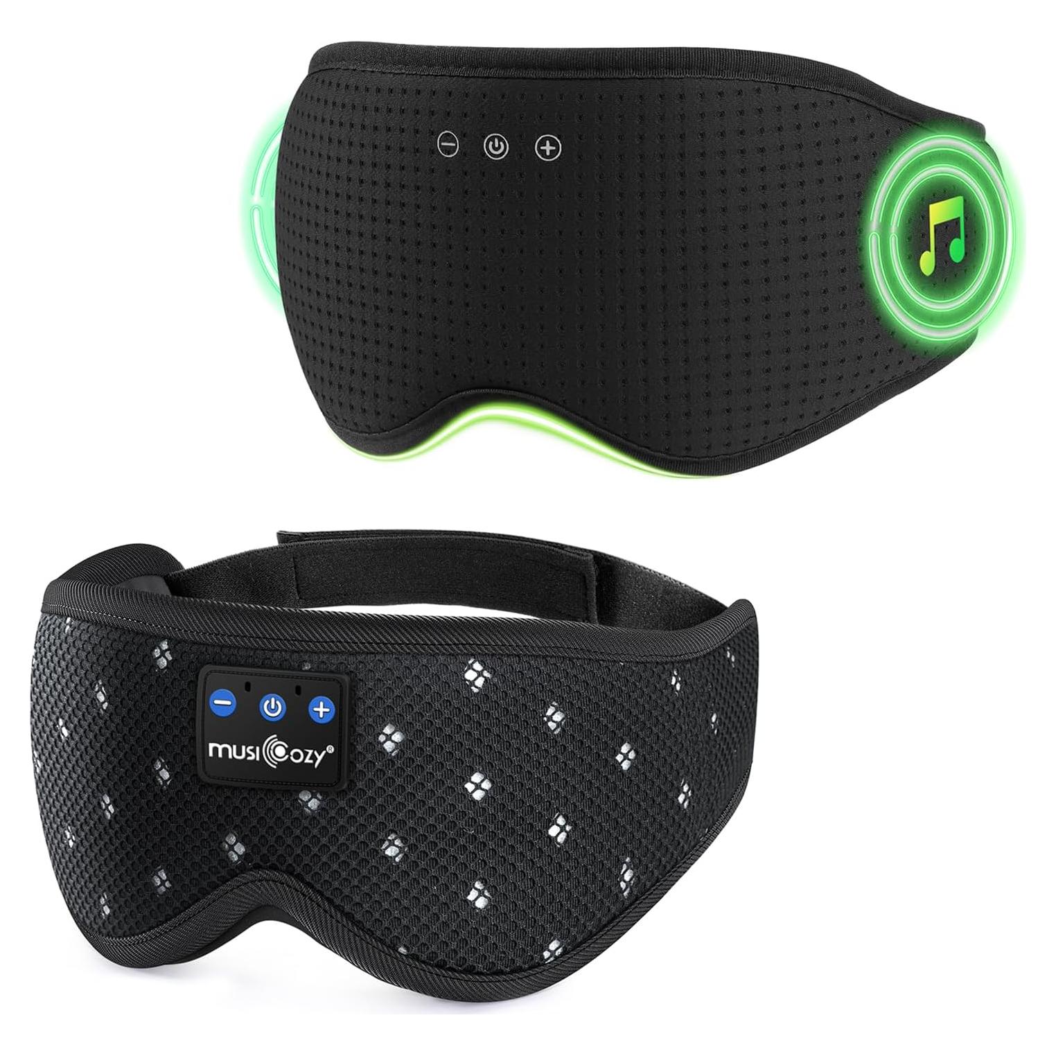 Auriculares Bluetooth MUSICOZY para Dormir con Máscara 3D