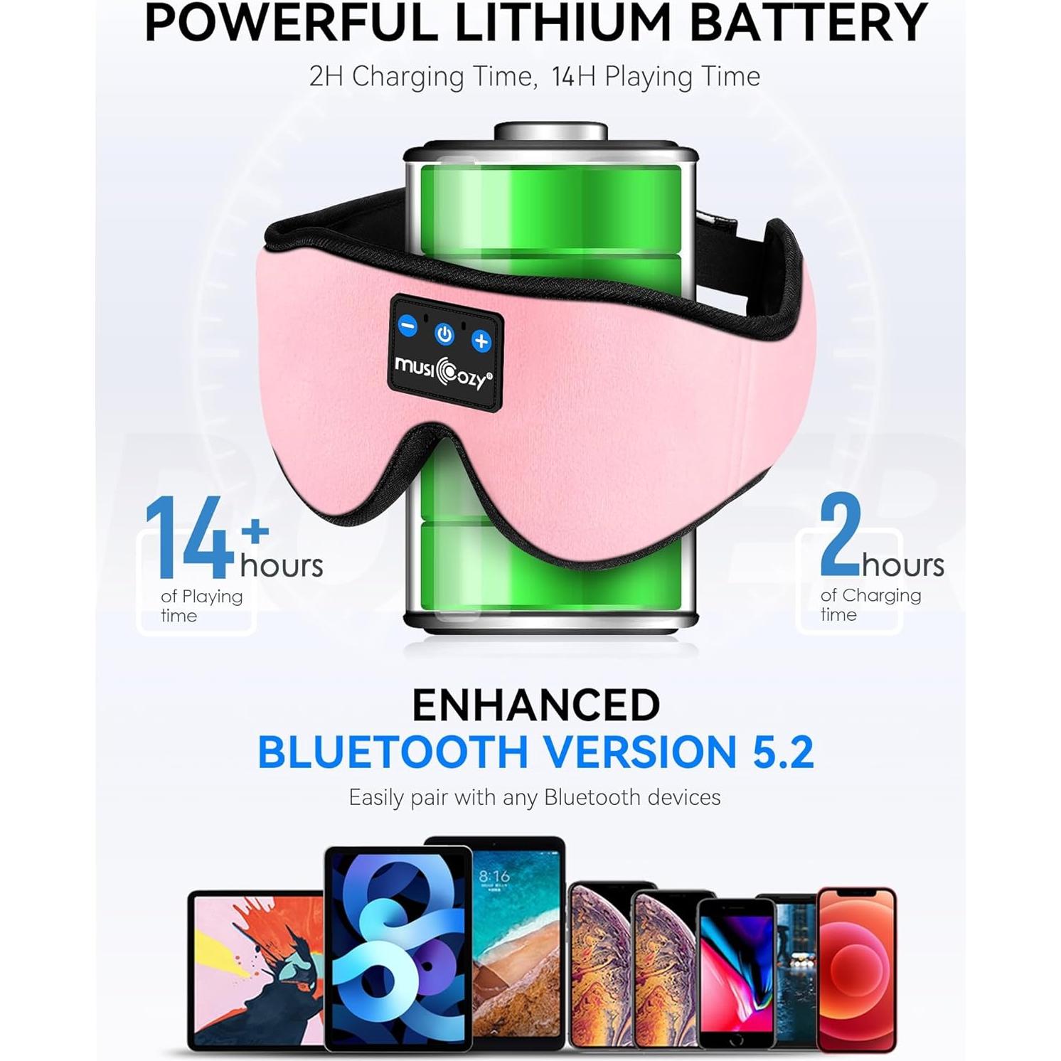 Auriculares Inalámbricos para Dormir MUSICOZY con Ruido Blanco