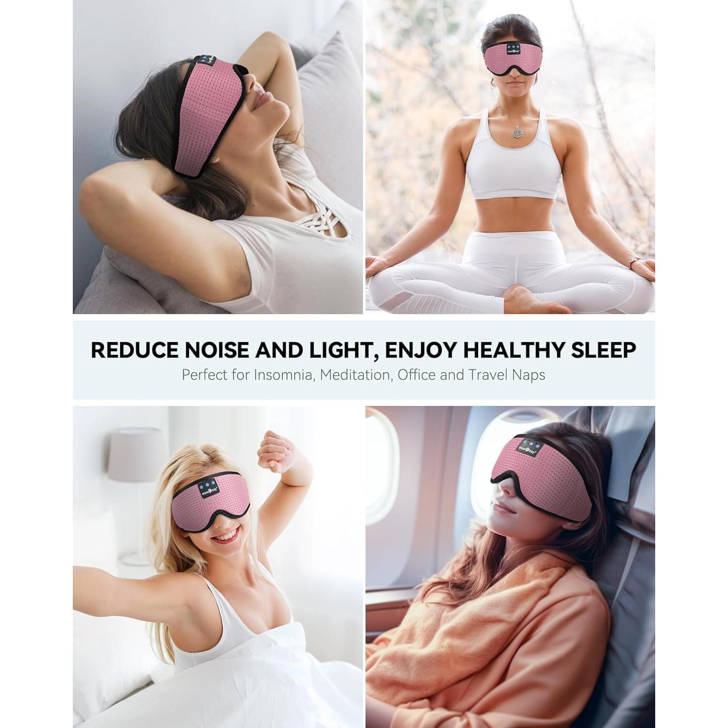 Auriculares para Dormir Bluetooth MUSICOZY con Máscara 3D