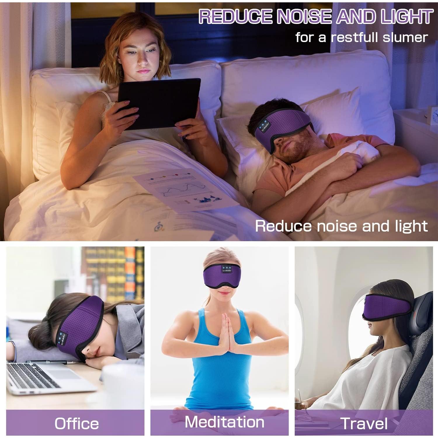 Máscara para dormir con auriculares Bluetooth LC-dolida 3D