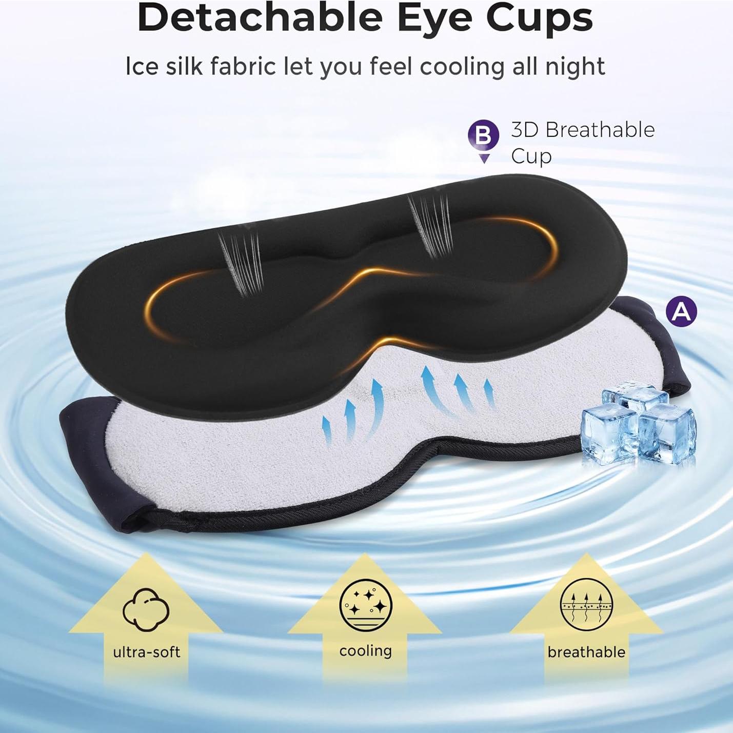 Máscara de Sueño Bluetooth LC-dolida 3D con Auriculares