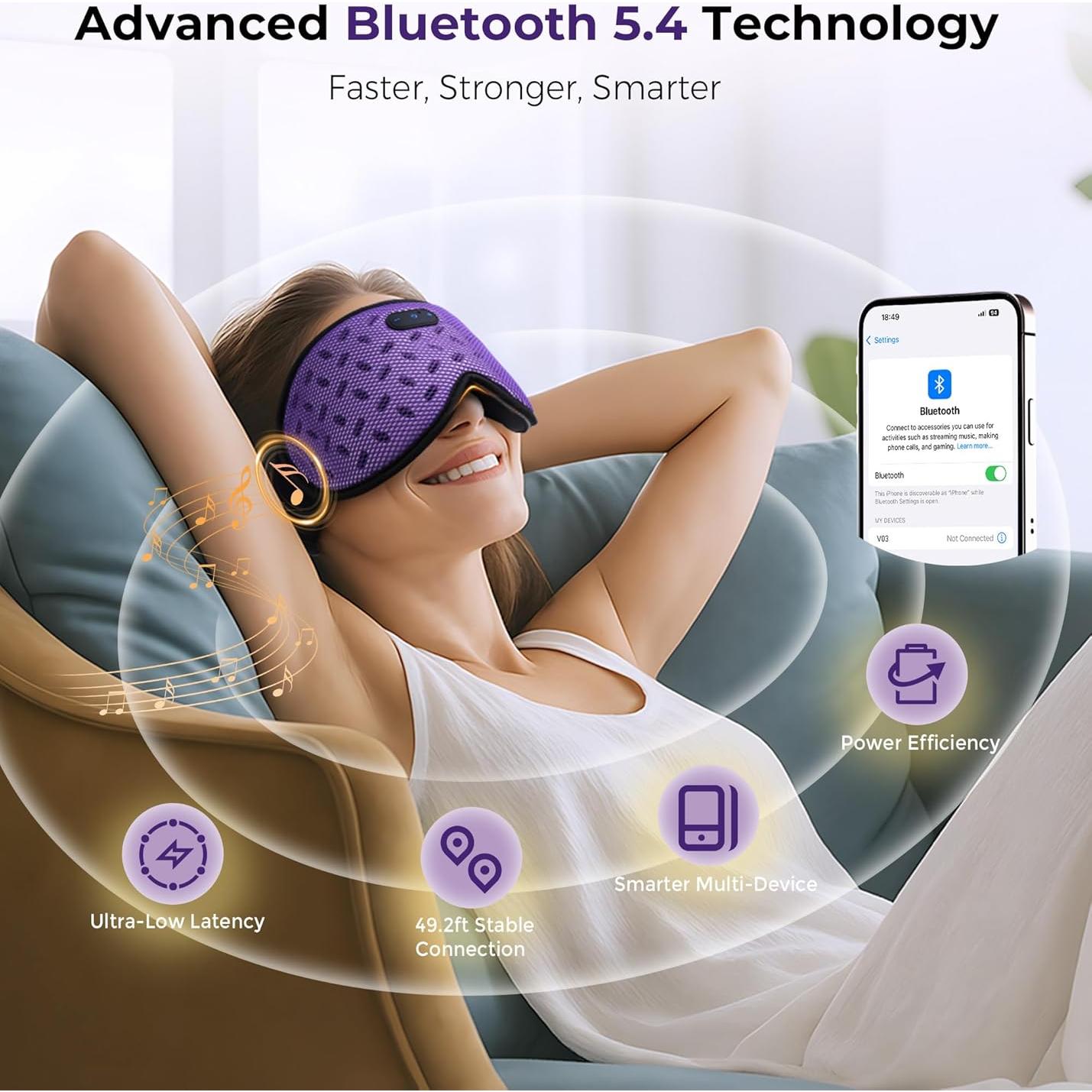 Máscara de Sueño Bluetooth LC-dolida 3D con Auriculares