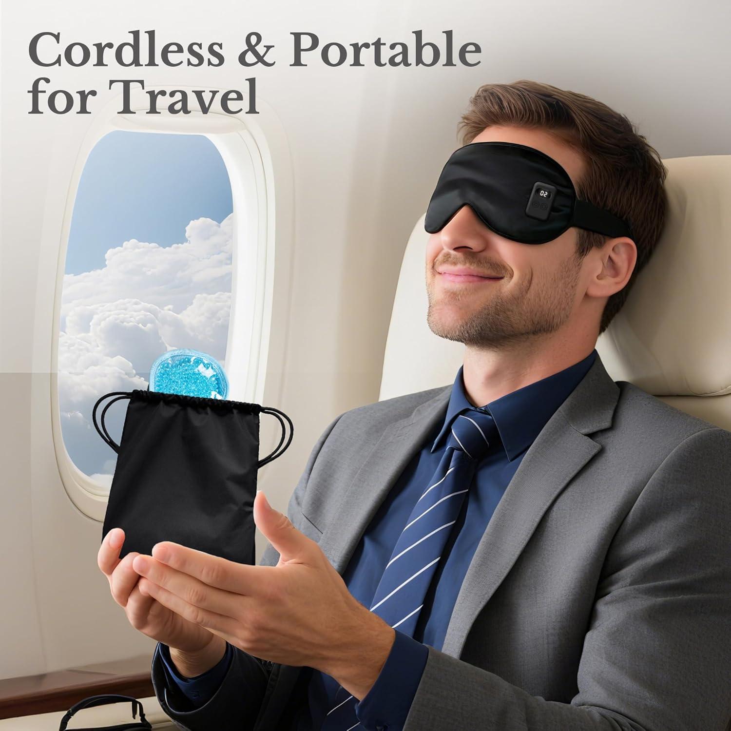 Máscara de Ojos Calentada HOTHUGZ con Gel Enfriado, 5 Temperaturas