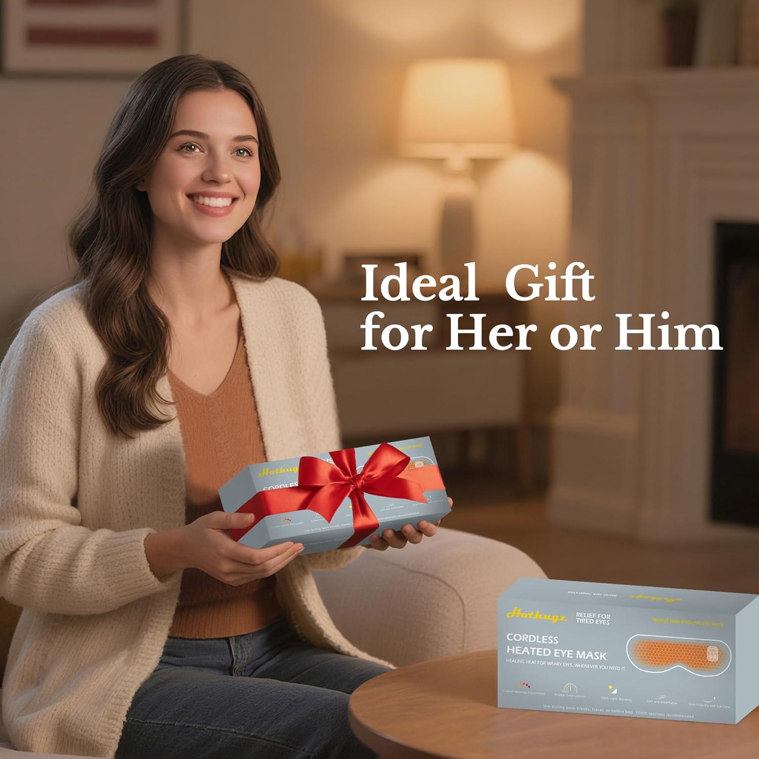 Máscara de Ojos Calentada HOTHUGZ con Gel Enfriado, 5 Temperaturas