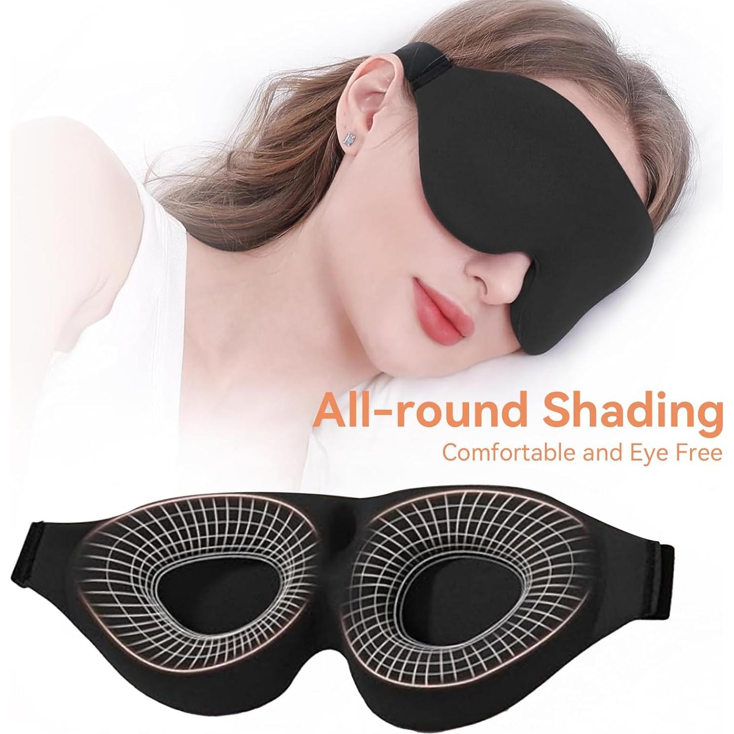 Máscara de Sueño 3D BRAMMAR con Auriculares In-Ear y Micrófono