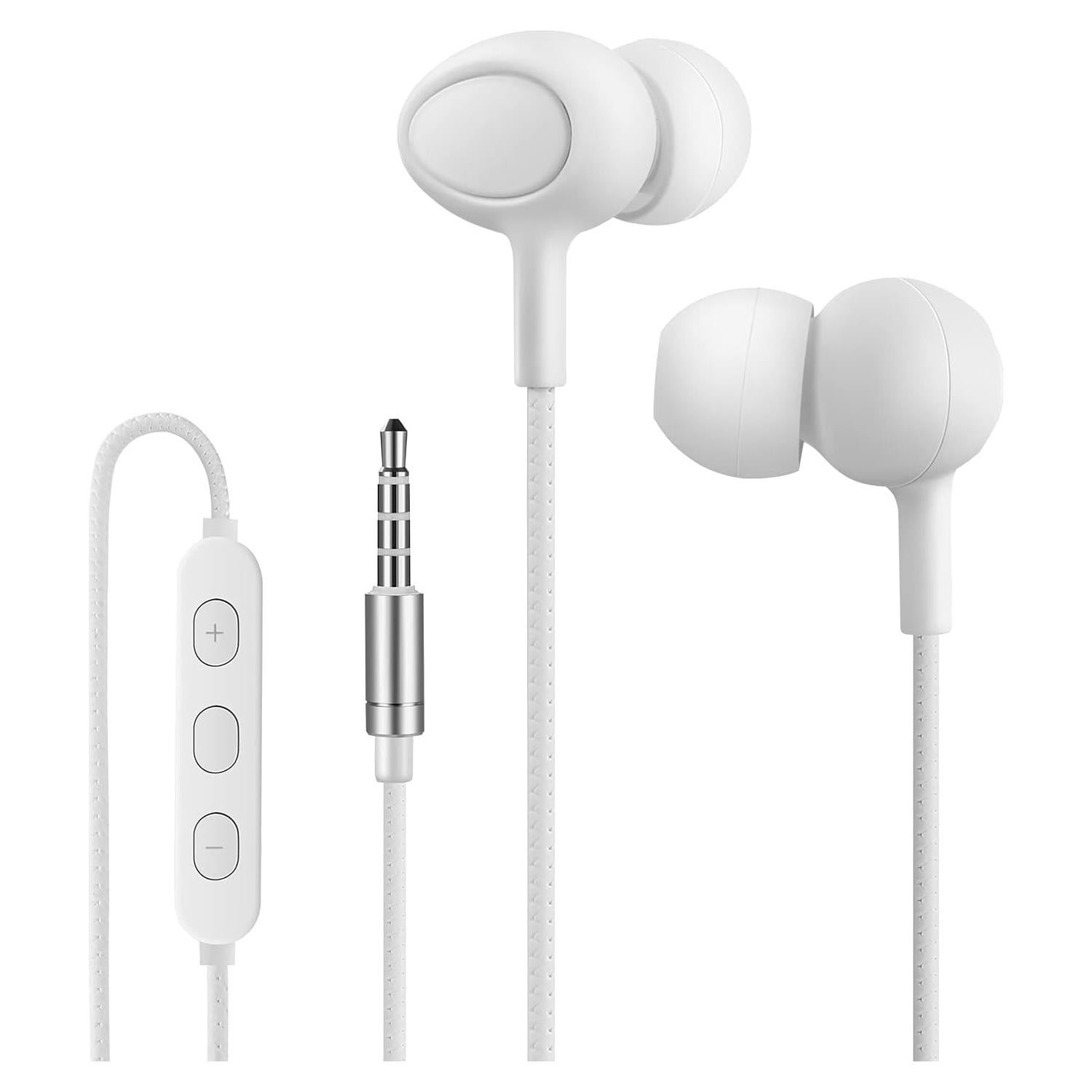 Auriculares Intrauditivos Yiwiso SE24 para Dormir - Aislamiento de Ruido, Control de Volumen, Color Blanco
