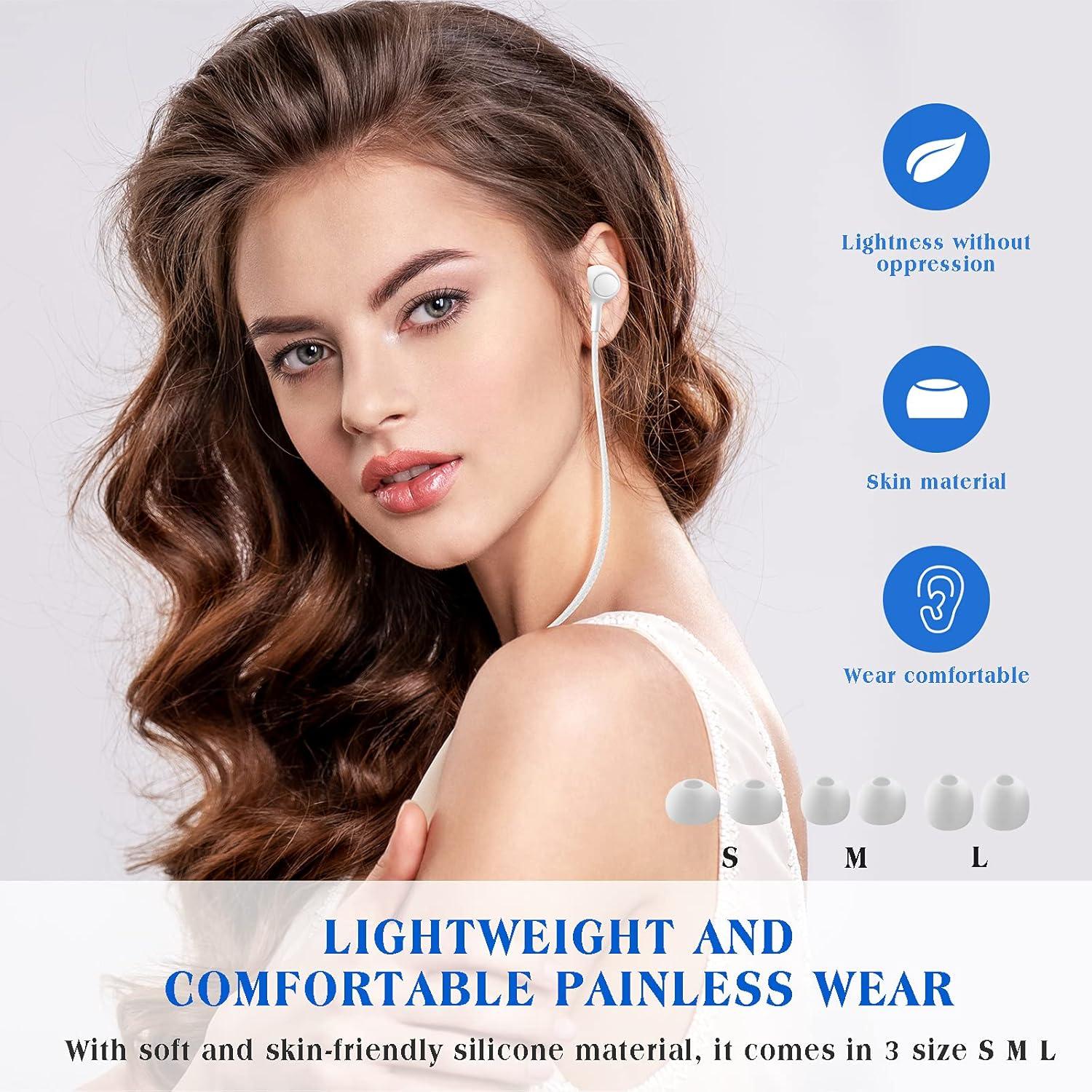 Auriculares Intrauditivos Yiwiso SE24 para Dormir - Aislamiento de Ruido, Control de Volumen, Color Blanco