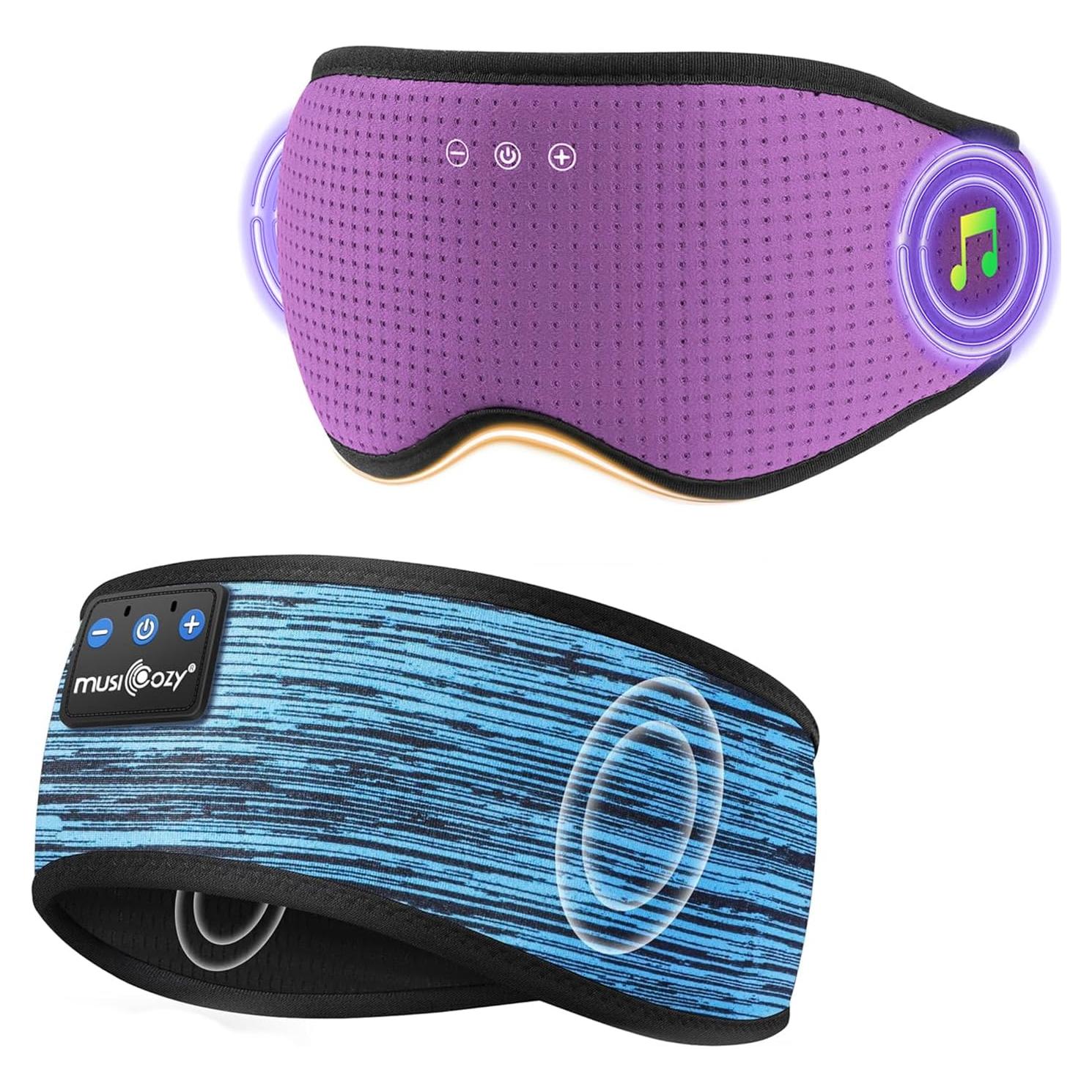 Auriculares para Dormir Bluetooth MUSICOZY con Máscara 3D