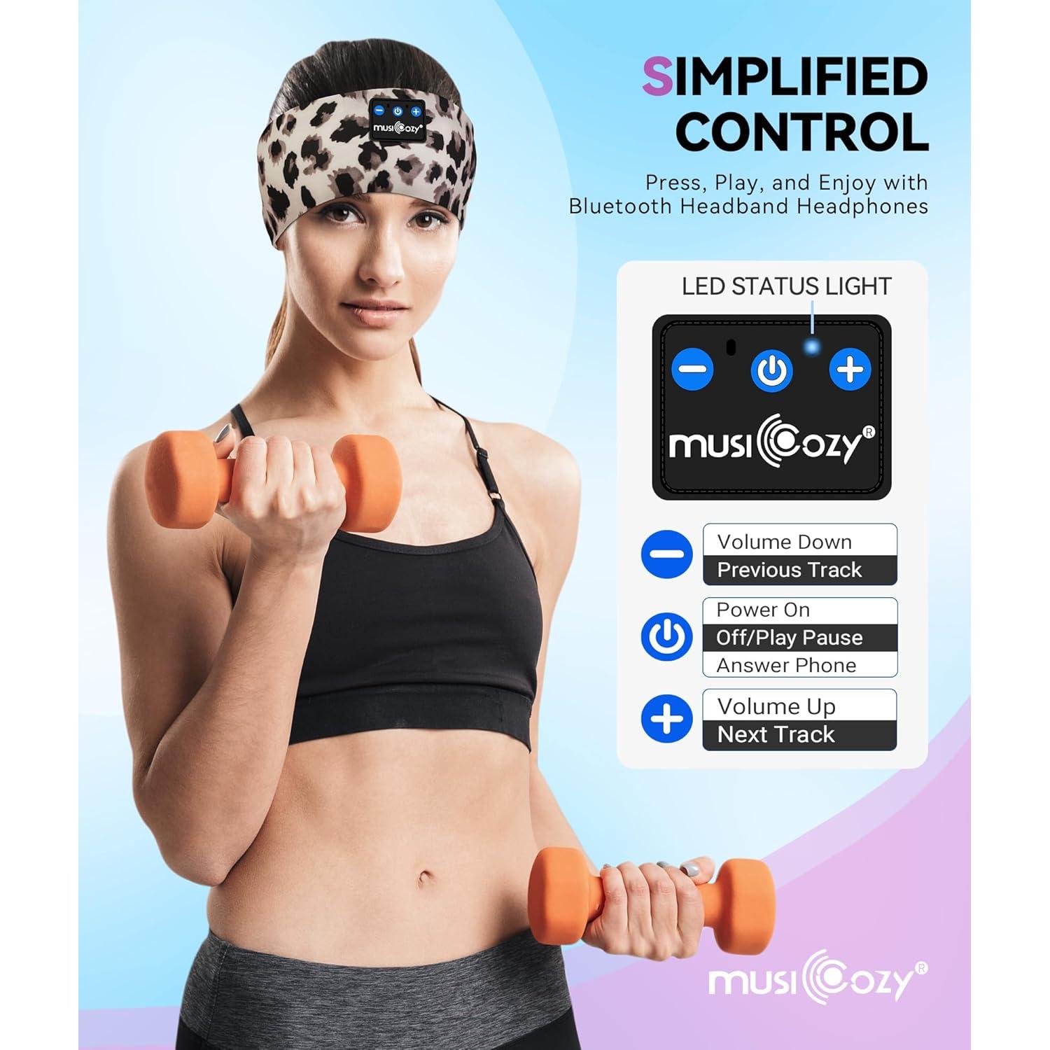 Auriculares Bluetooth 5.2 MUSICOZY para dormir y deporte