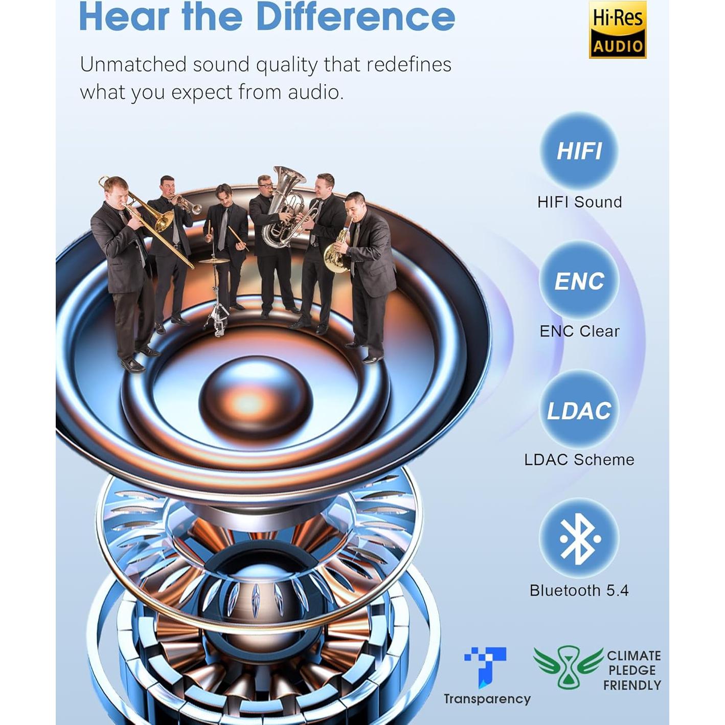 Auriculares Bluetooth 5.2 MUSICOZY para dormir y deporte