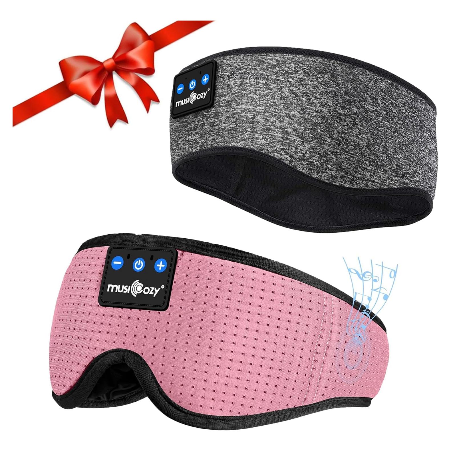 Auriculares para Dormir MUSICOZY Bluetooth 5.2 con Máscara 3D
