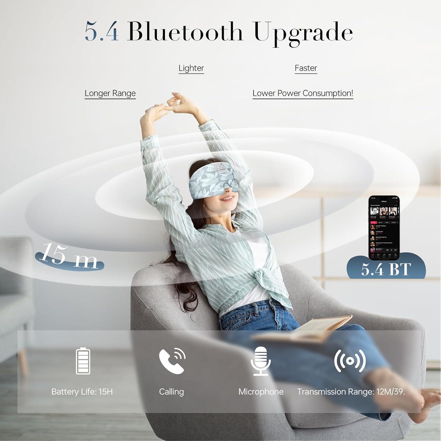 Máscara de Sueño Bluetooth LC-dolida con Altavoces Delgados