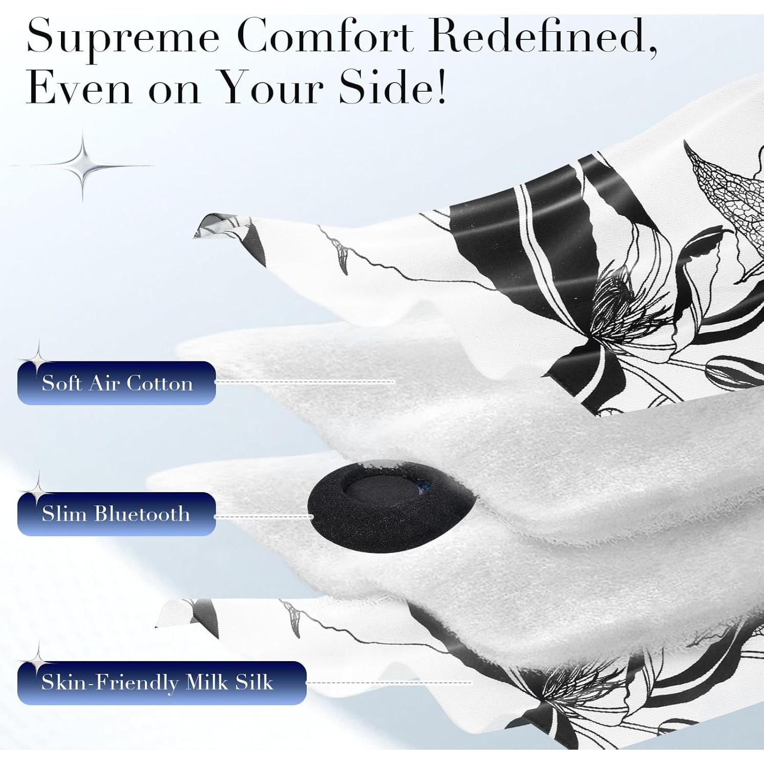 Máscara de Sueño Bluetooth LC-dolida Extra Grande 100% Oscura