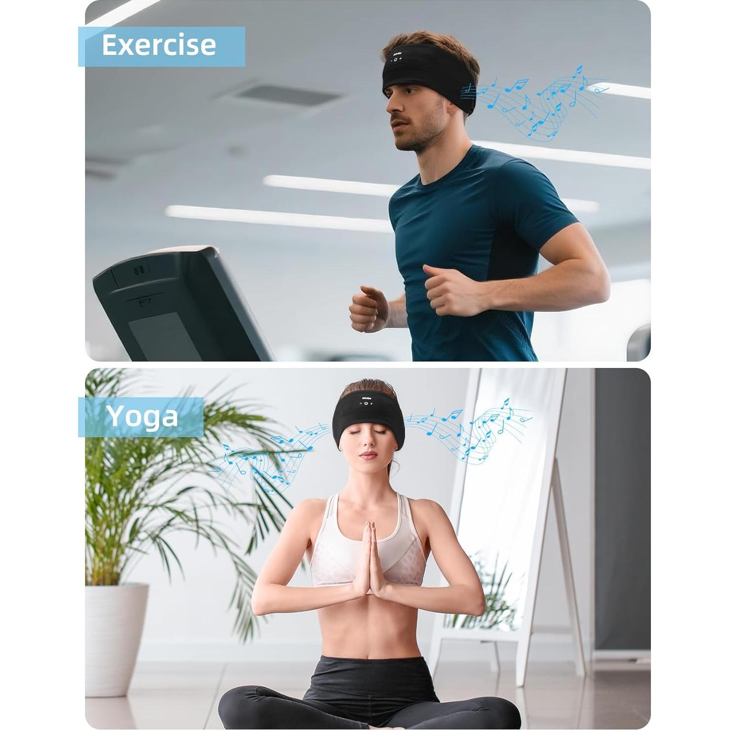 Auriculares Bluetooth Mixiba para dormir y deportes - Negro