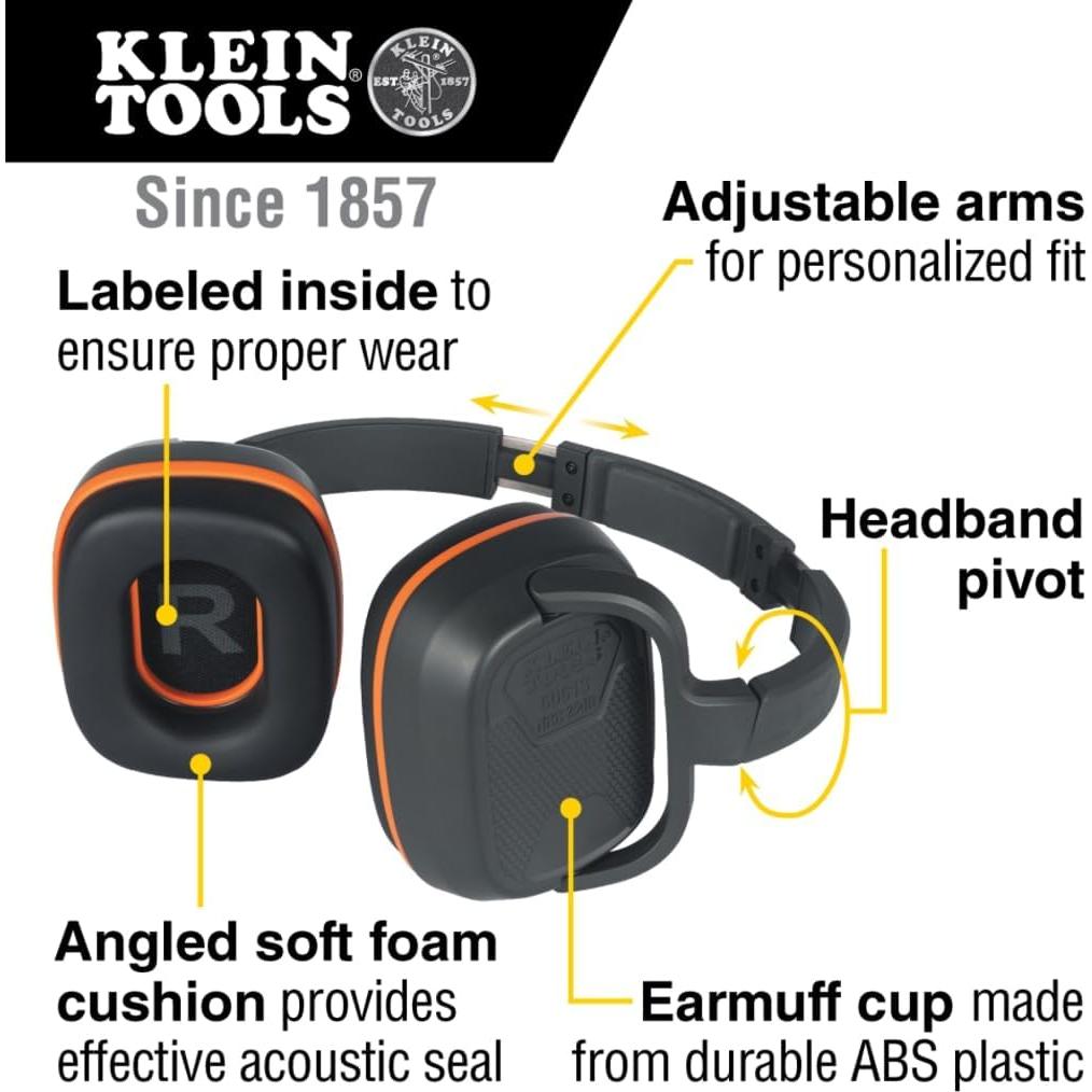 Orejeras Detrás de la Cabeza Klein Tools 60613, Protección Auditiva