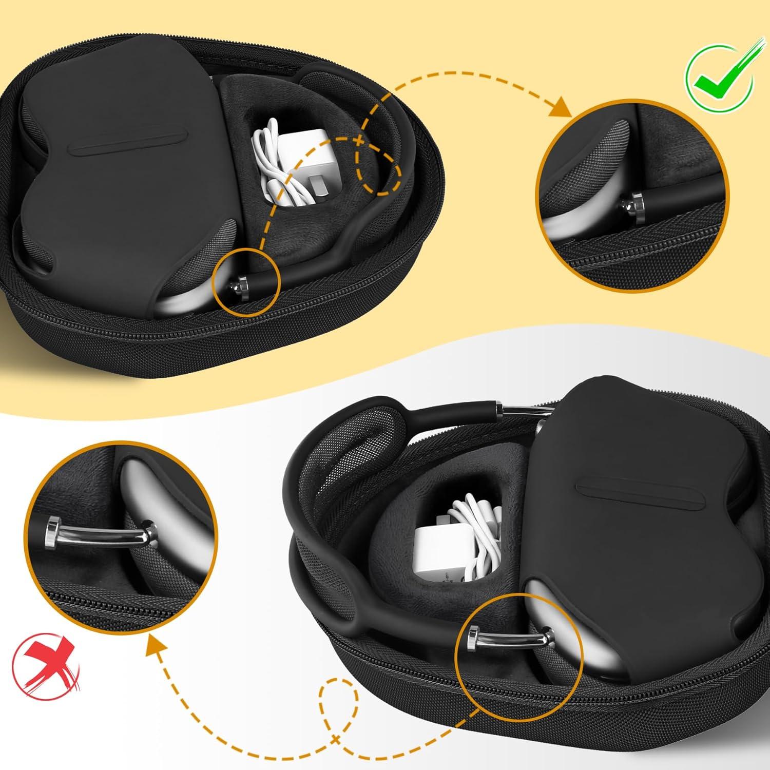 Funda Dura co2CREA para Auriculares Apple AirPods Max Negra