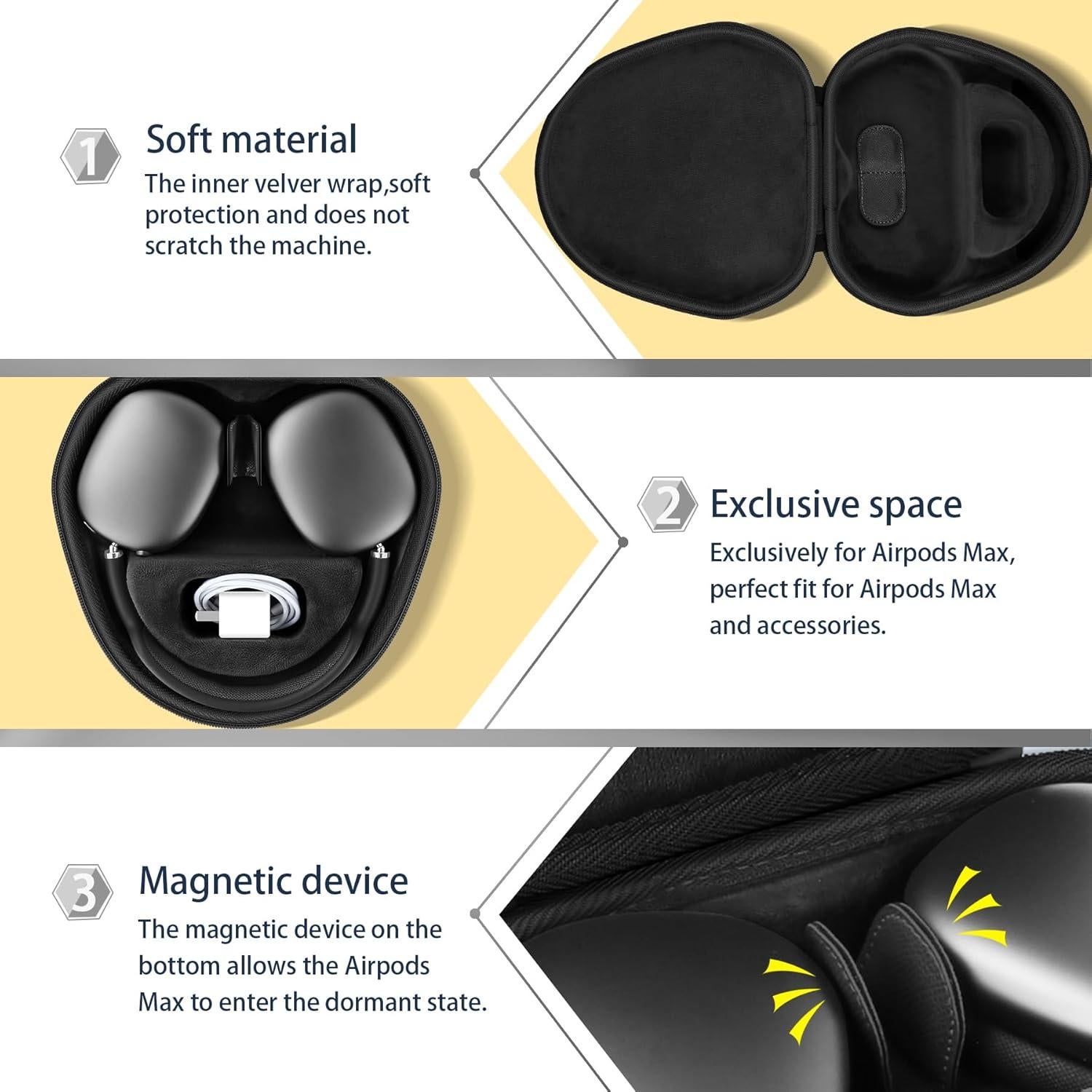 Funda Dura co2CREA para Auriculares Apple AirPods Max Negra