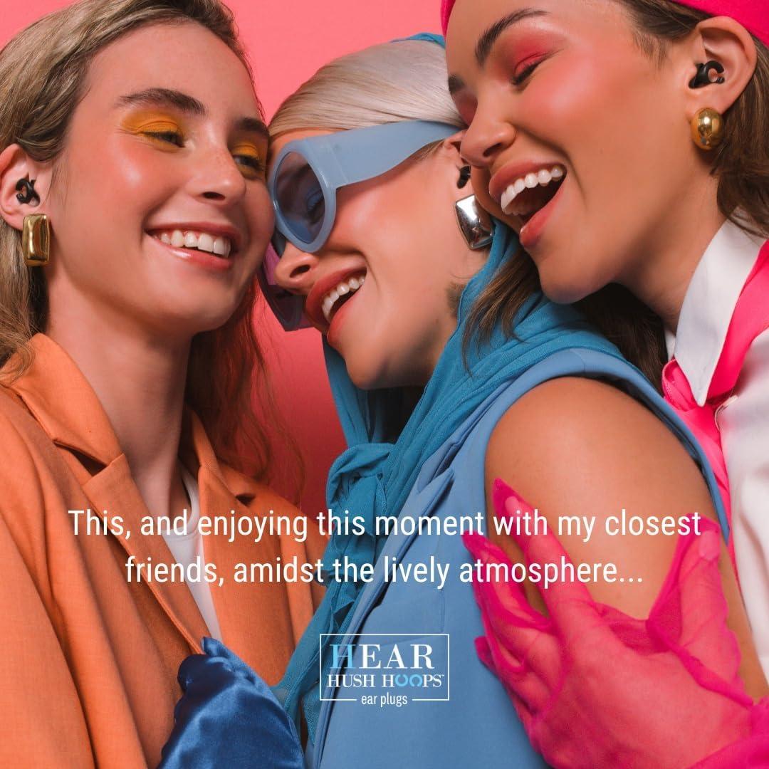 Tapones para oídos Hear Hush Hoops Silicona Crema 17dB