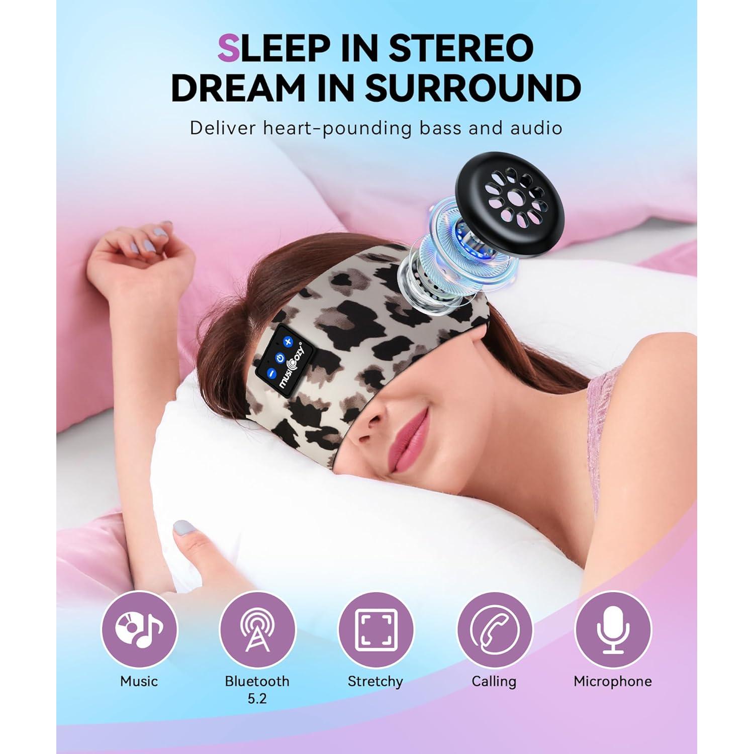 Auriculares para Dormir Bluetooth MUSICOZY 2 Paquetes Suaves