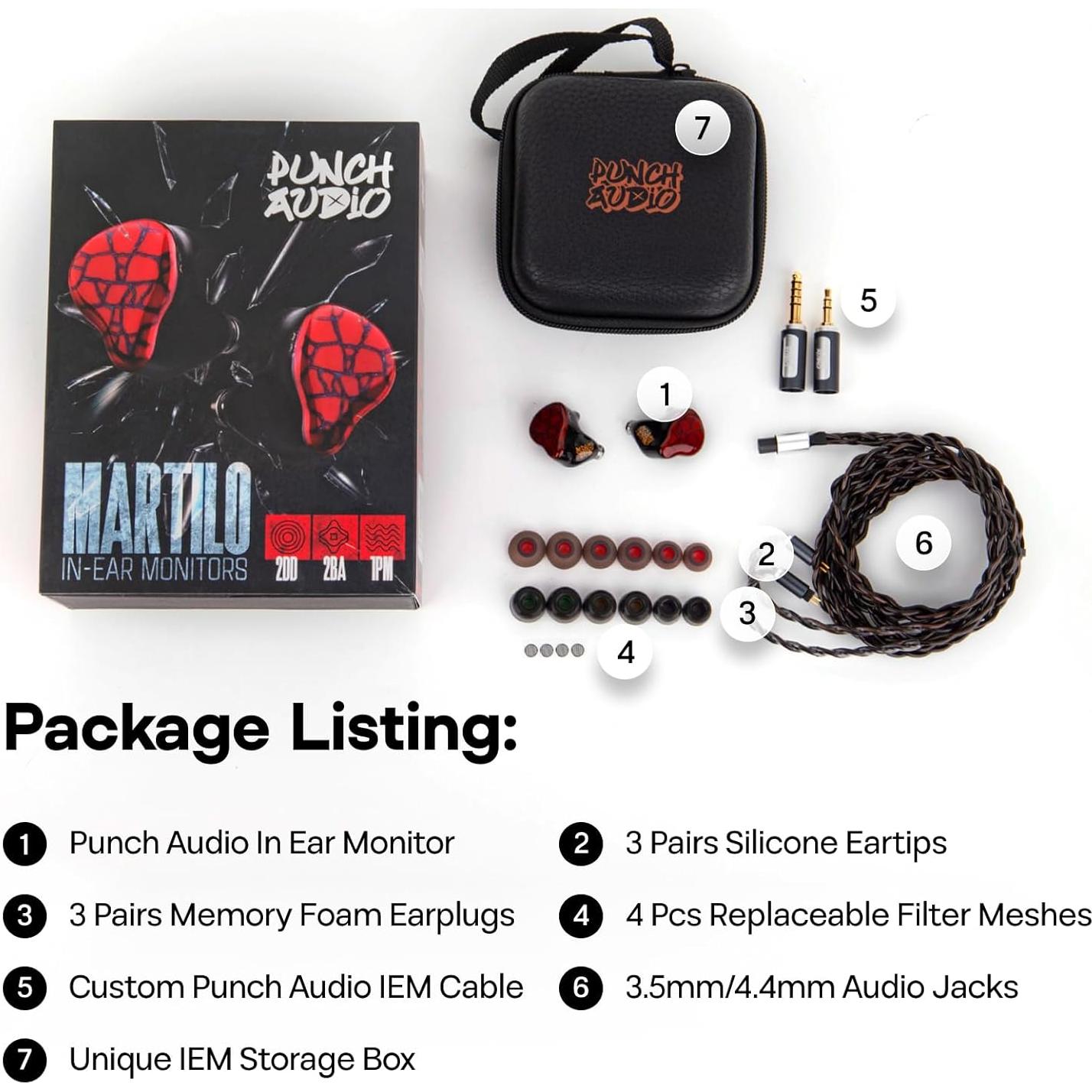 Auriculares In-Ear Linsoul Punch Audio Martilo HiFi 1 Planar 2BA